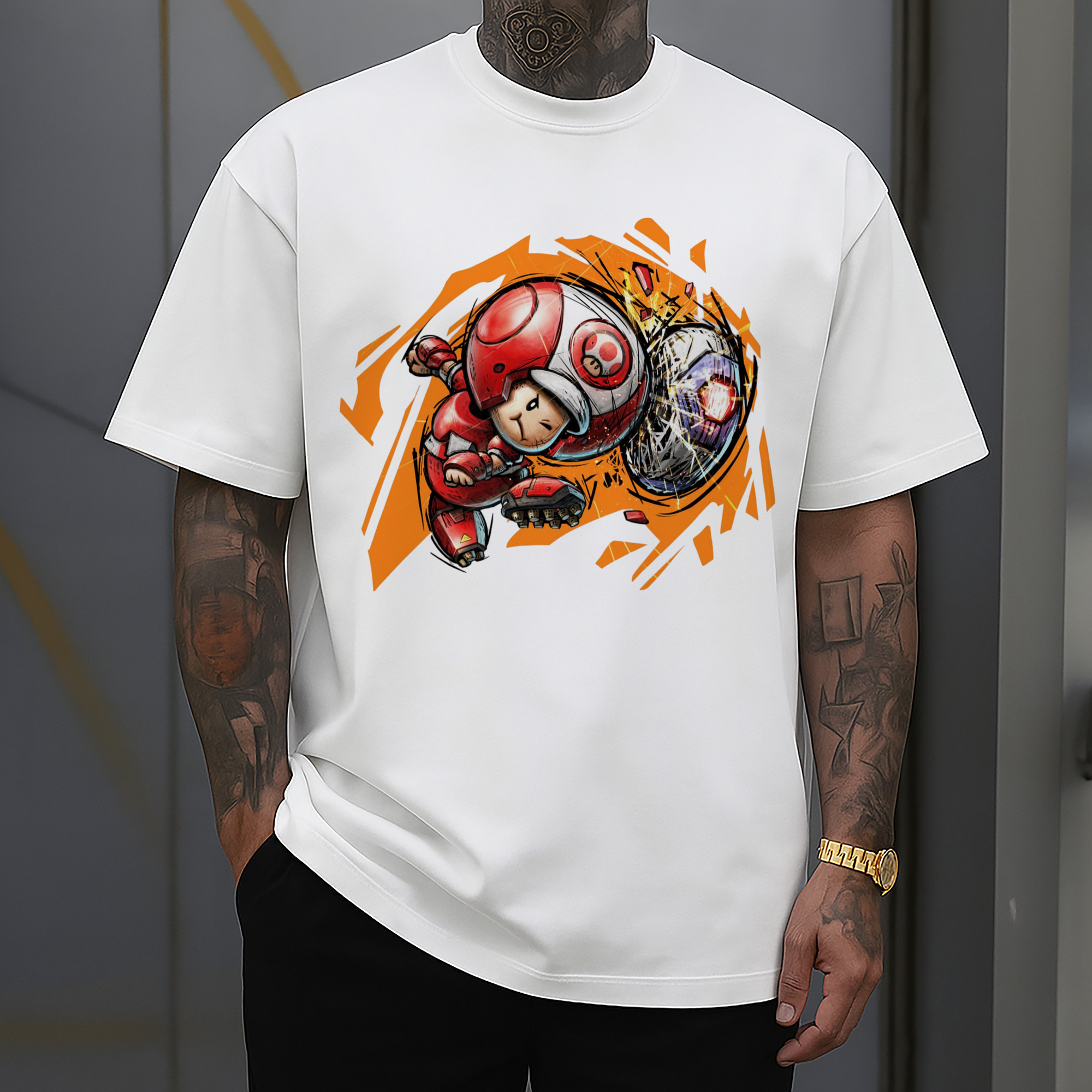 Nintendo Red 'diving header ' Toad Shirt