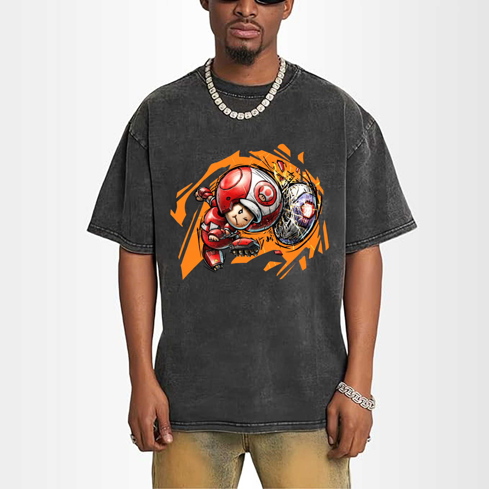 Nintendo Red 'diving header ' Toad Shirt