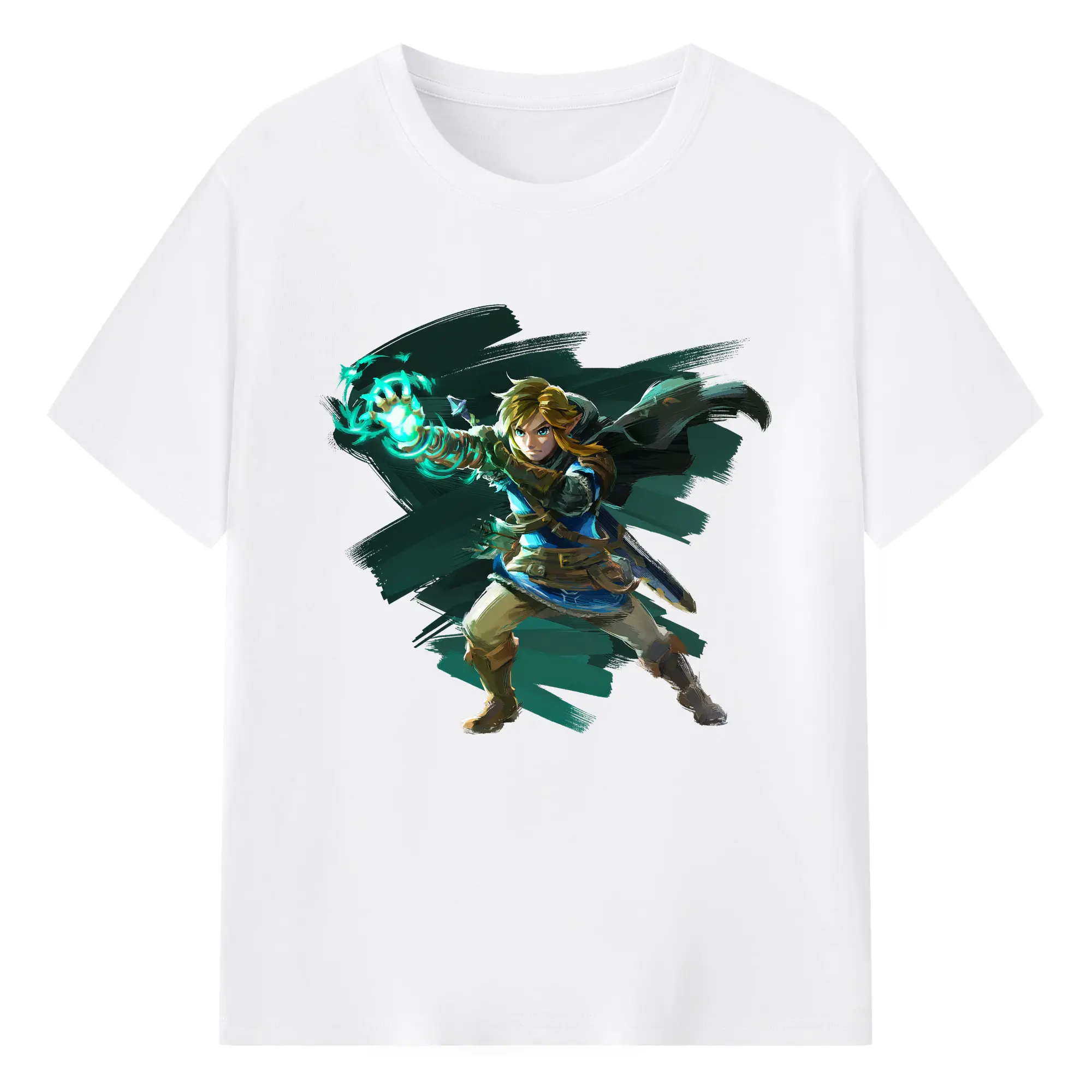 Men&#039;s The Legend of Zelda Link tee - 180g Cotton T-Shirt With Front Heat Transfer Print – Soft, Lightweight, Fitted Design – Comfortable Casual Wear For Sports & Everyday Use