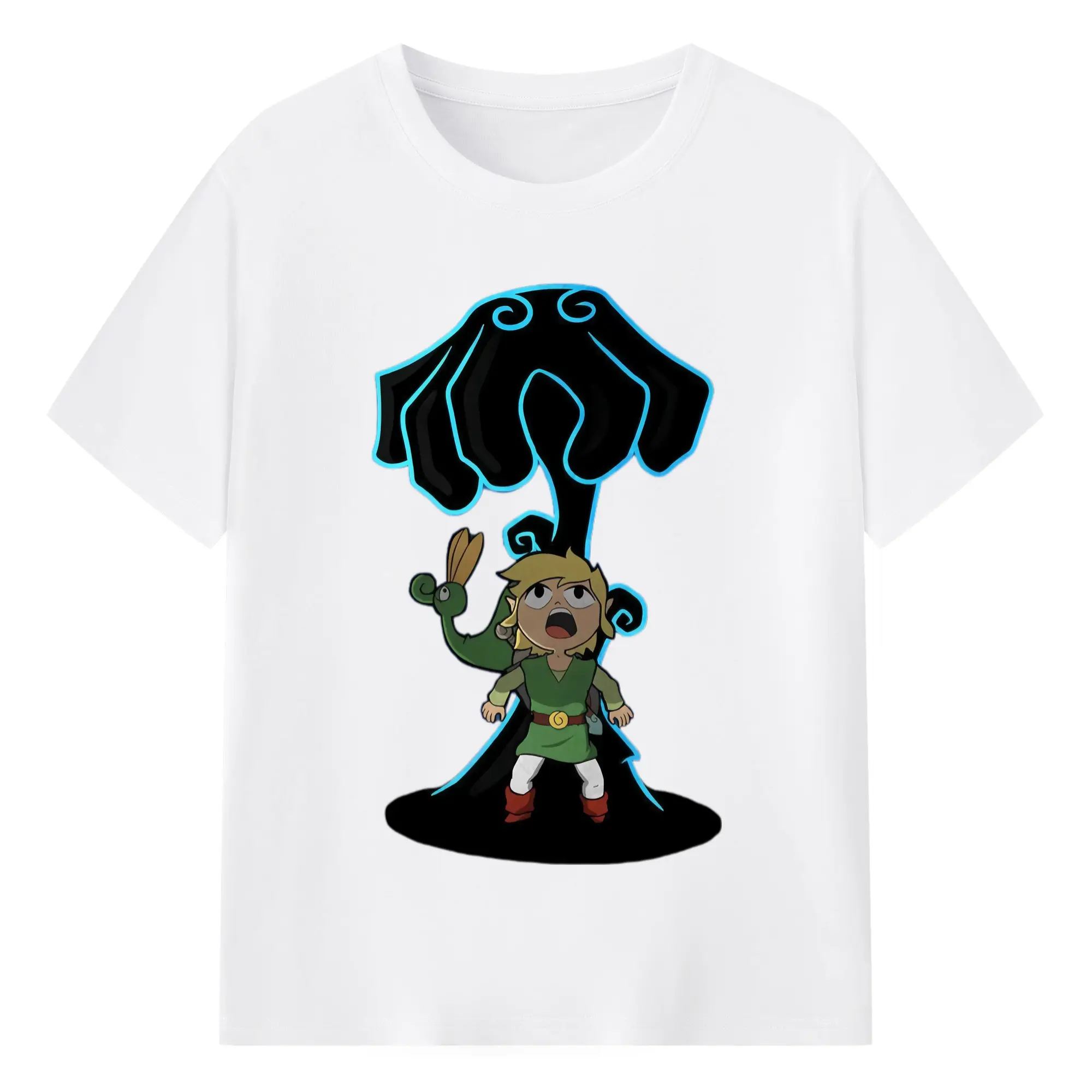 The legend of zelda link graphic t-shirt - 180g Cotton T-Shirt With Front Heat Transfer Print – Soft, Lightweight, Fitted Design – Comfortable Casual Wear For Sports & Everyday Use