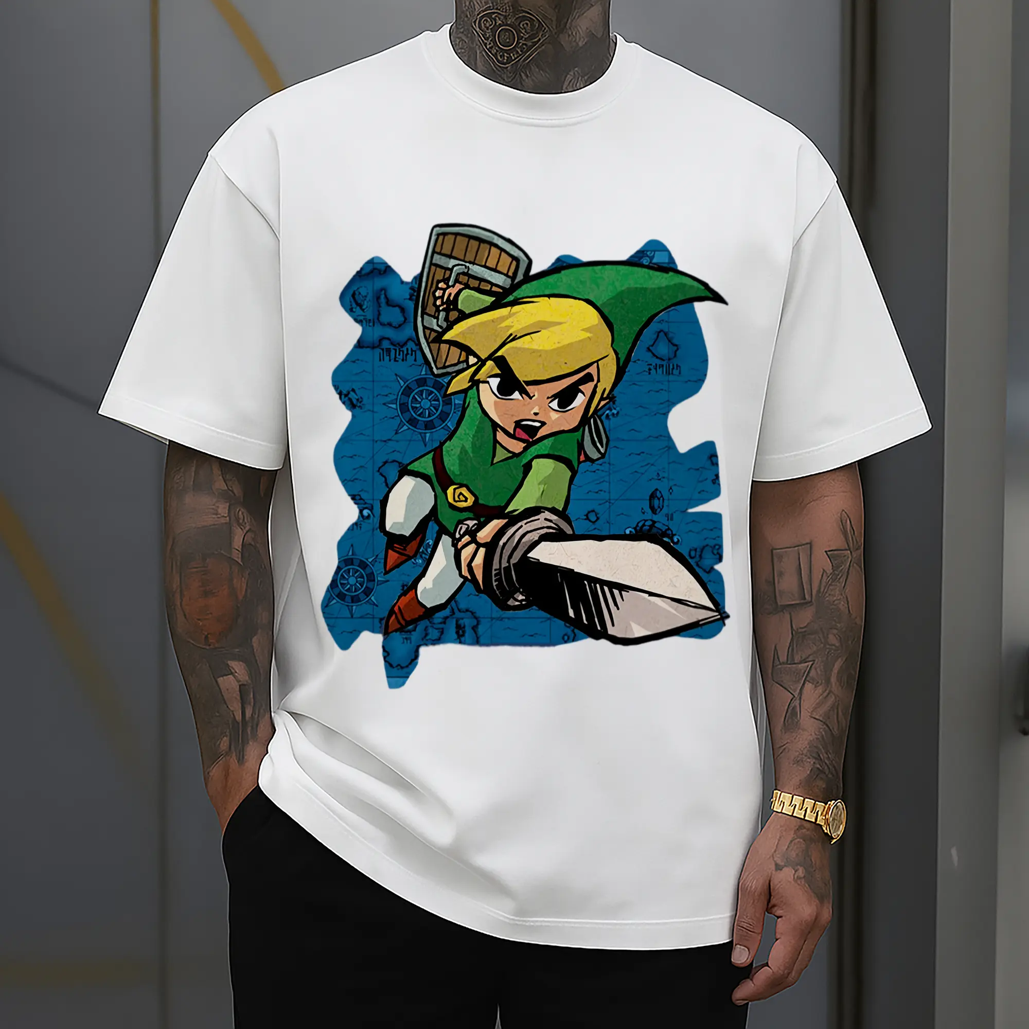the legend of zelda link graphic shirt