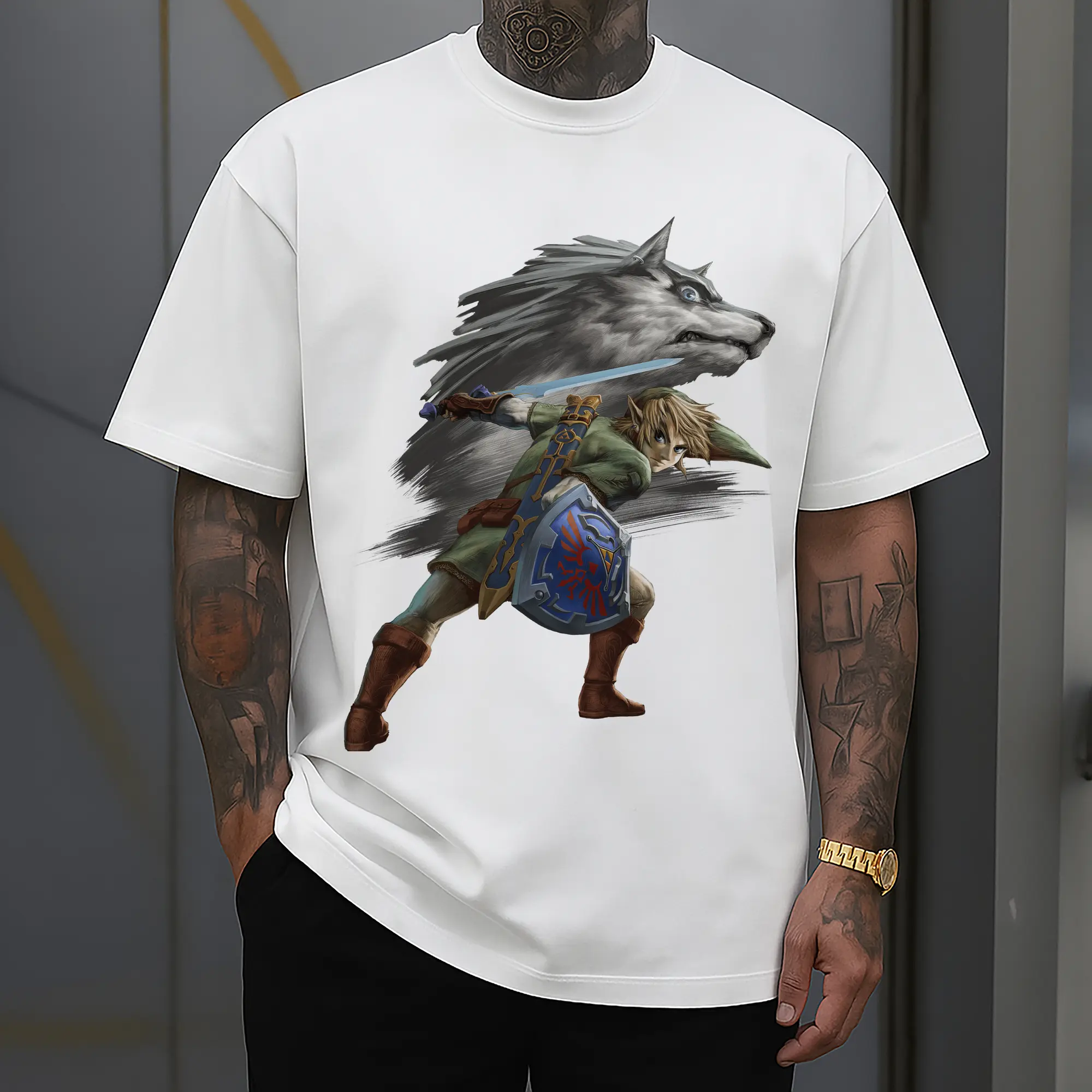 The Legend of Zelda Link painting t-shirt