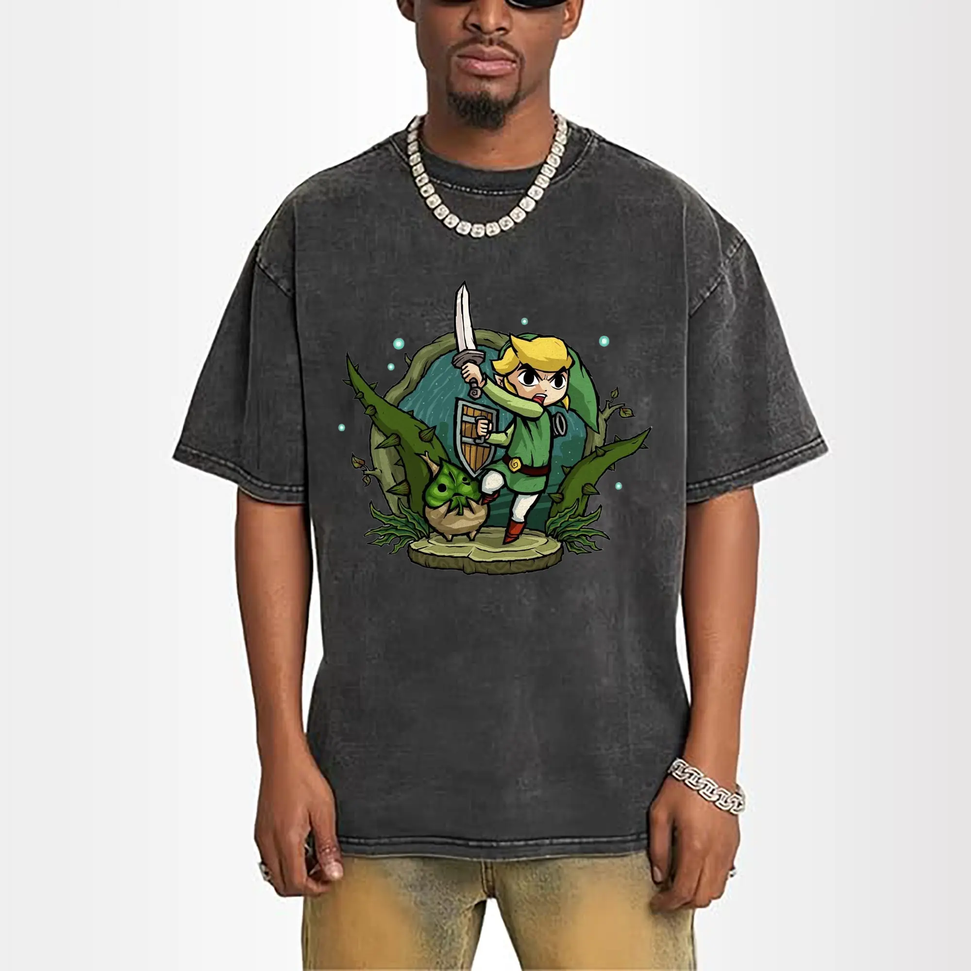 The Legend of Zelda Link retro painting shirt