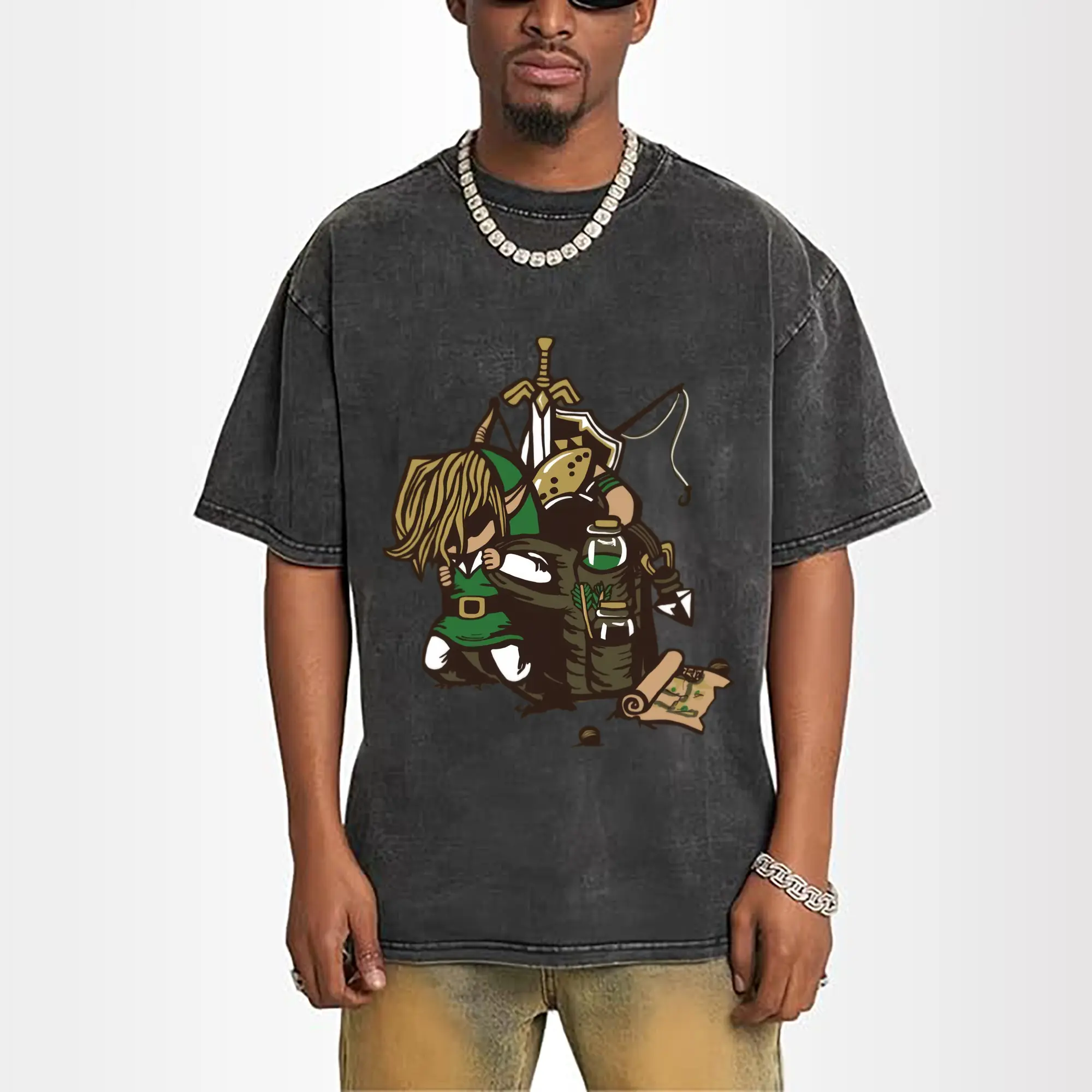 vintage the legend of zelda link graphic shirt​