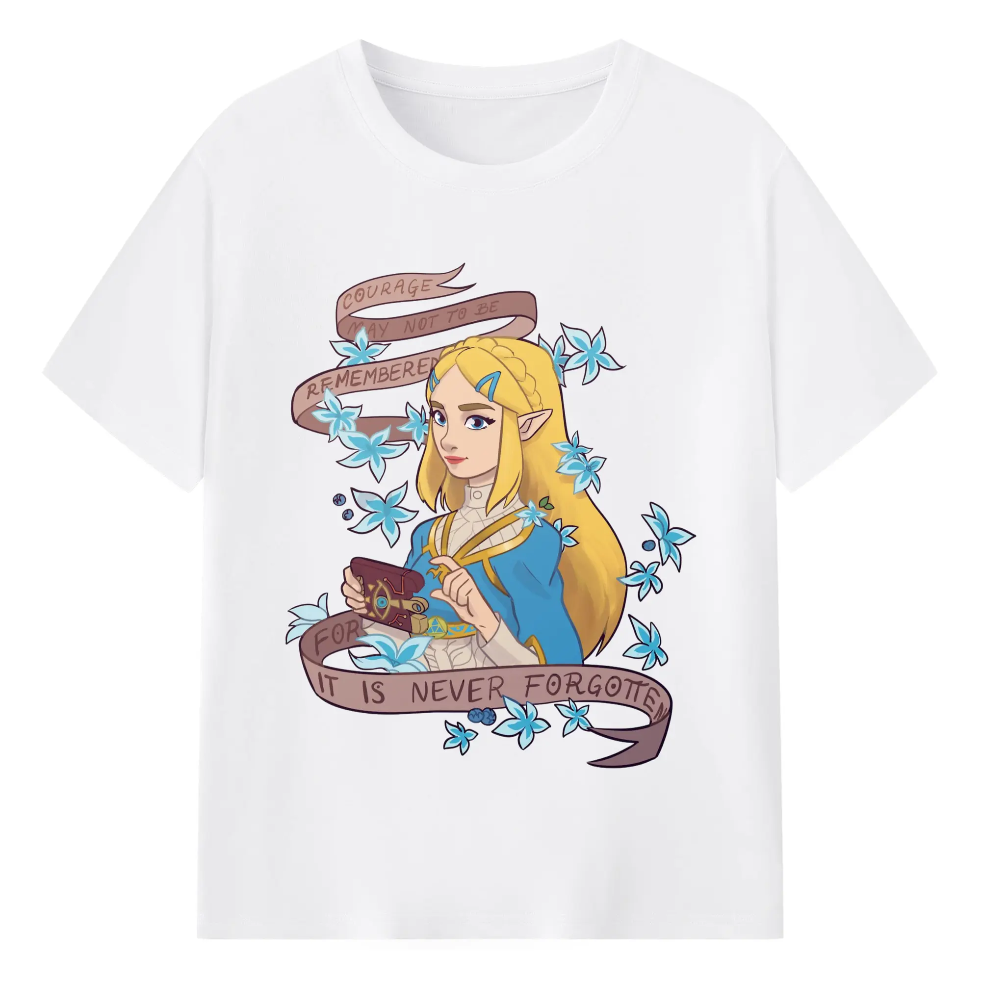 Men's the legend of zelda Princess Zelda shirt​ - 180g Cotton T-Shirt With Front Heat Transfer Print – Soft, Lightweight, Fitted Design – Comfortable Casual Wear For Sports & Everyday Use