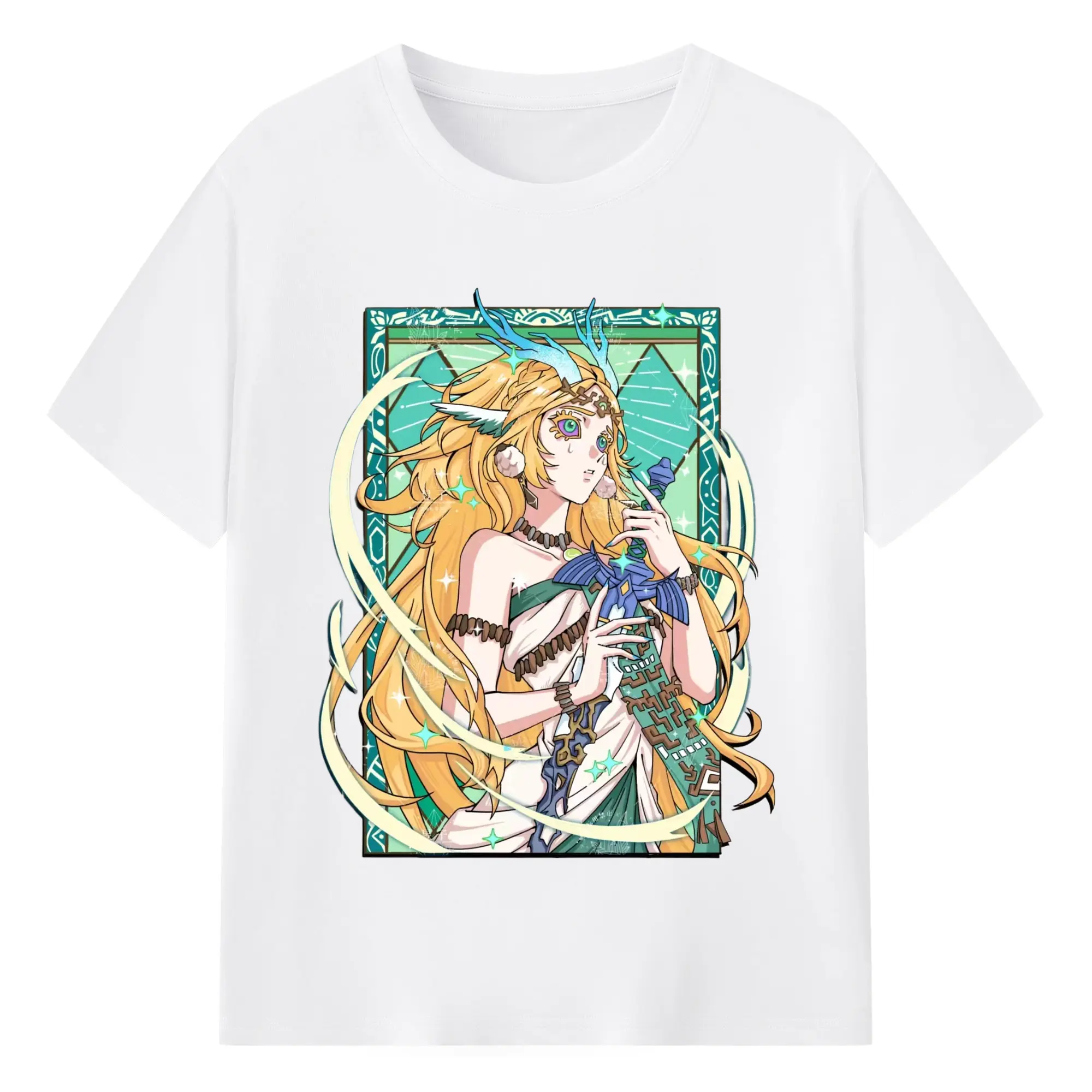 Men's the legend of zelda Princess Zelda t-shirt​ - 180g Cotton T-Shirt With Front Heat Transfer Print – Soft, Lightweight, Fitted Design – Comfortable Casual Wear For Sports & Everyday Use