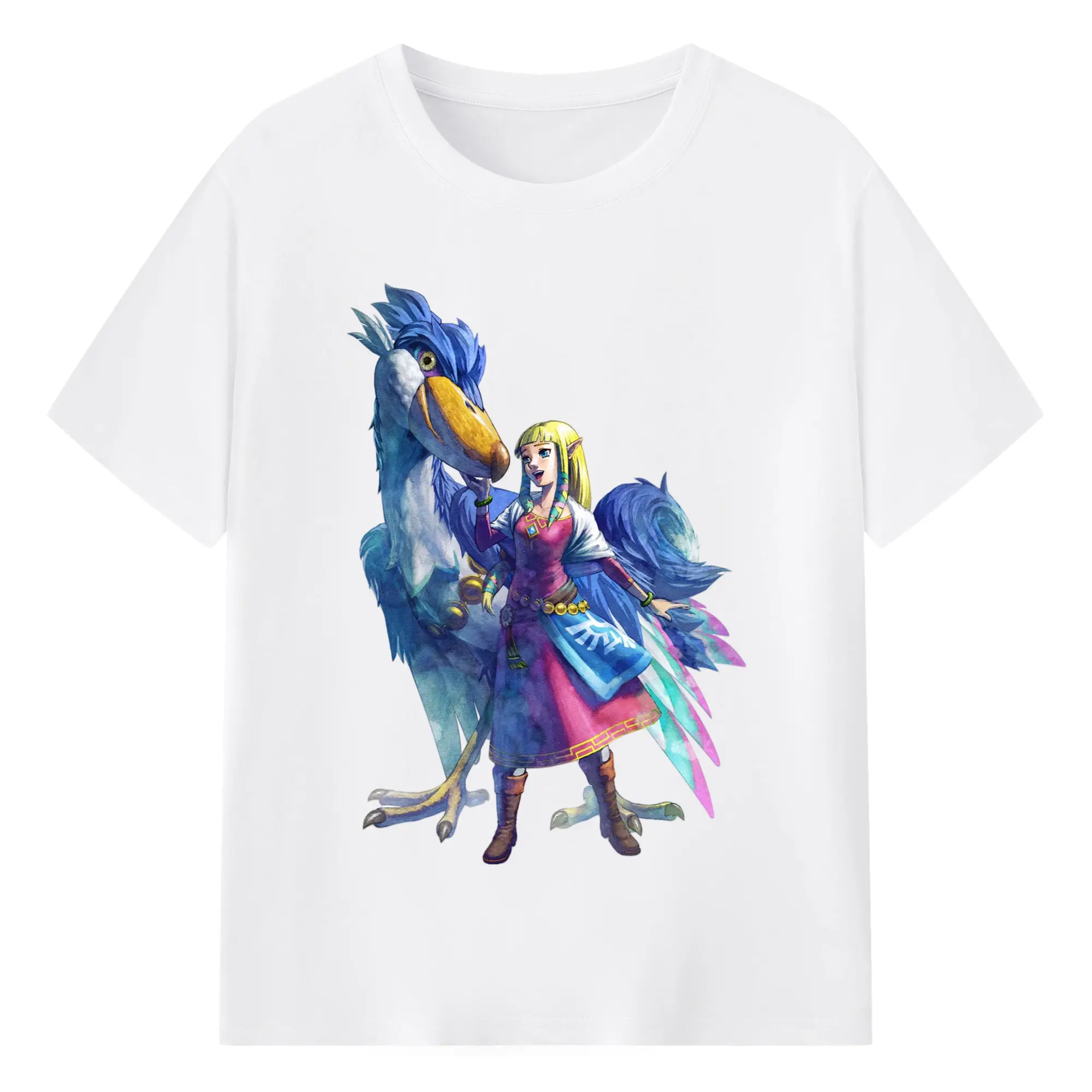 The legend of zelda Princess Zelda graphic shirt​ - 180g Cotton T-Shirt With Front Heat Transfer Print – Soft, Lightweight, Fitted Design – Comfortable Casual Wear For Sports & Everyday Use