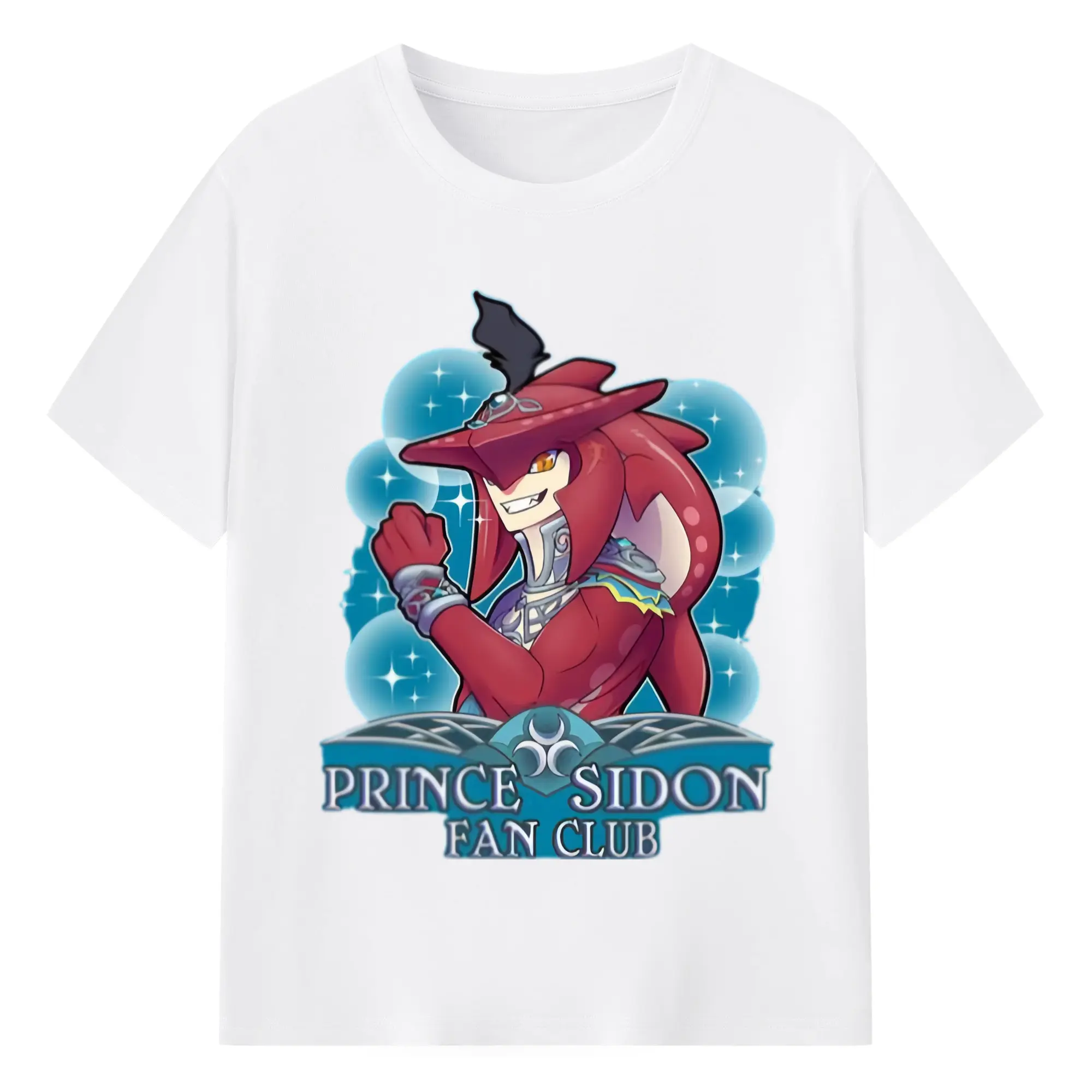 The legend of zelda Sidon vintage t-shirt - 180g Cotton T-Shirt With Front Heat Transfer Print – Soft, Lightweight, Fitted Design – Comfortable Casual Wear For Sports & Everyday Use