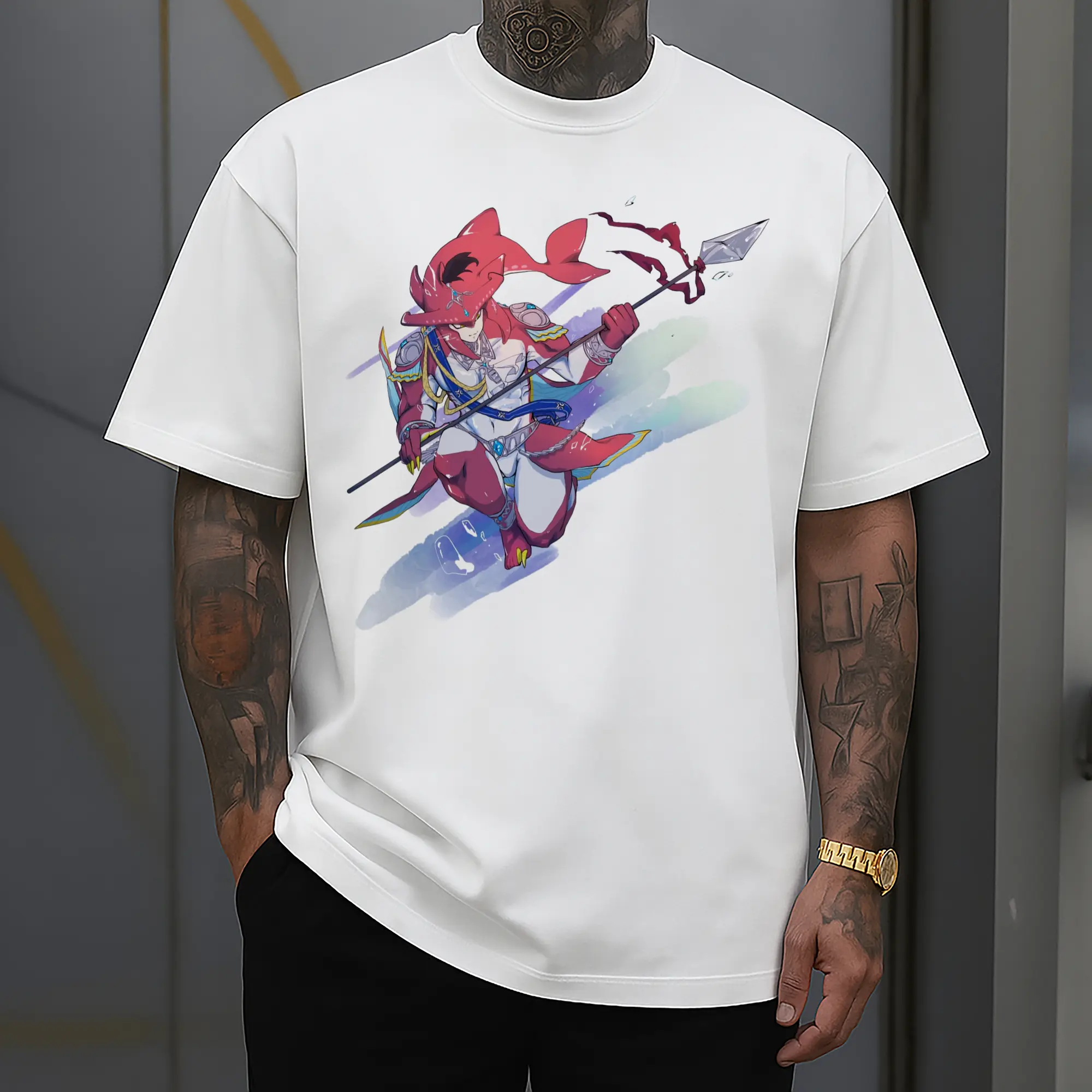 the legend of zelda Sidon graphic shirt