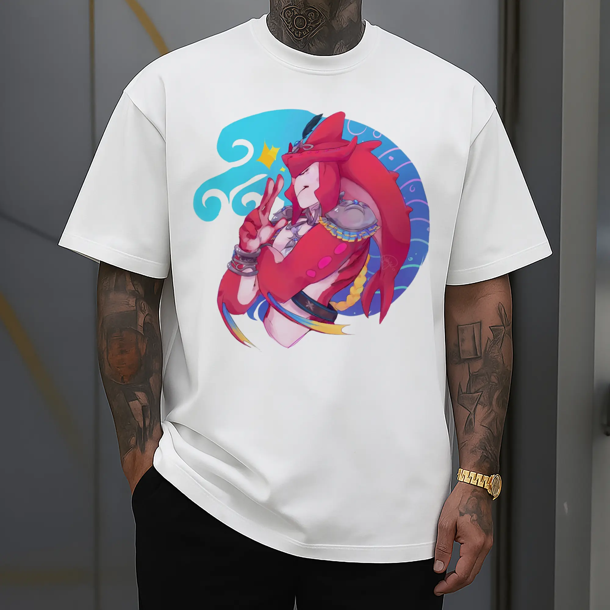 the legend of zelda Sidon graphic tee