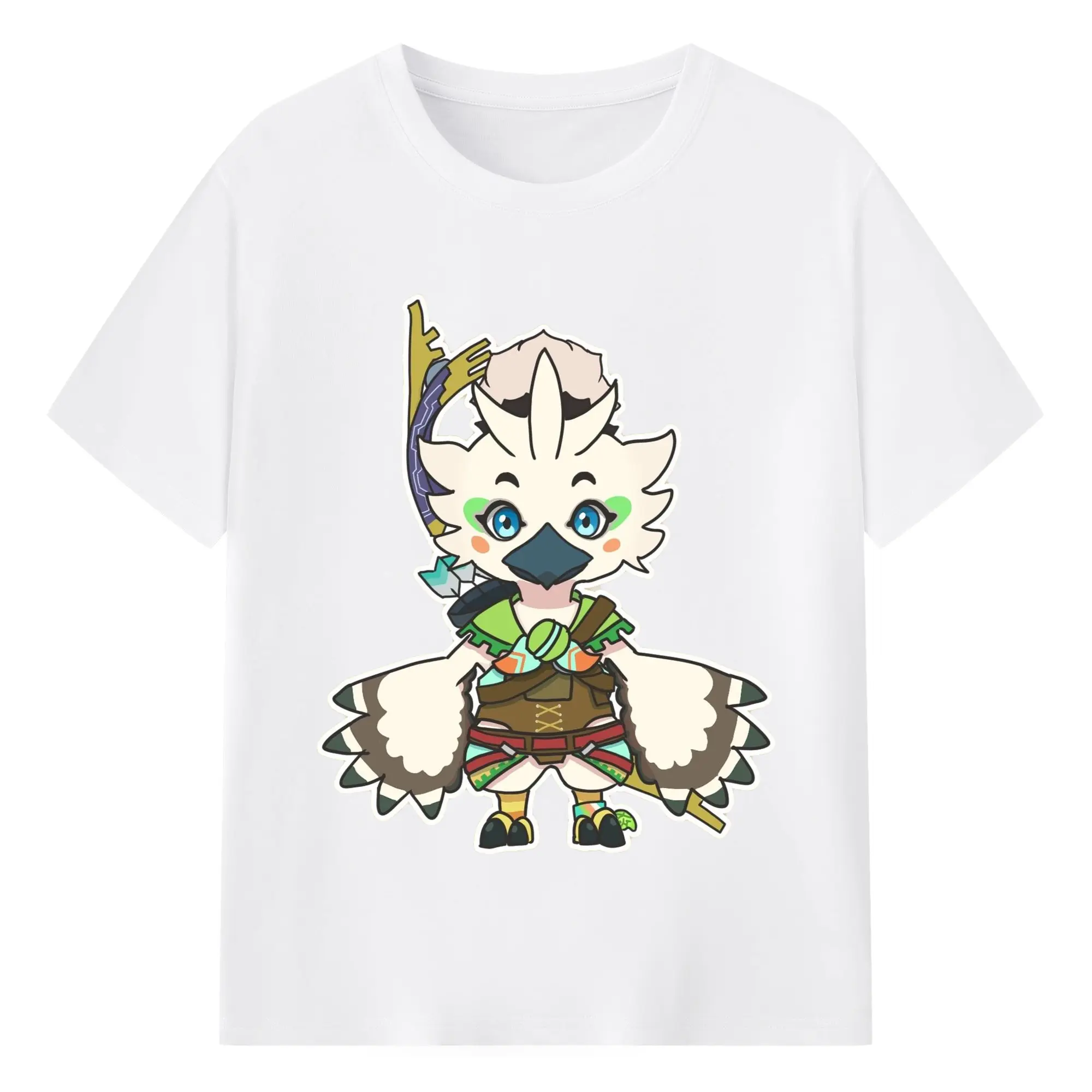 Men's the legend of zelda Tulin cartoon graphic tee - 180g Cotton T-Shirt With Front Heat Transfer Print – Soft, Lightweight, Fitted Design – Comfortable Casual Wear For Sports & Everyday Use