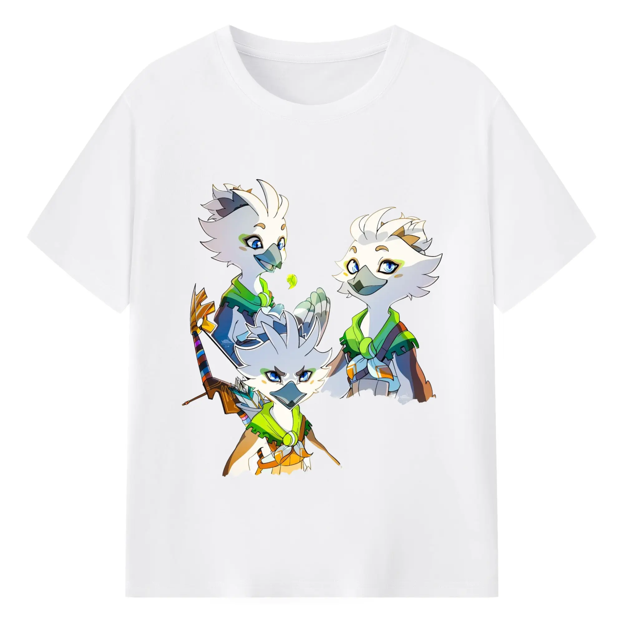 Men's the legend of zelda Tulin collage graphic tee - 180g Cotton T-Shirt With Front Heat Transfer Print – Soft, Lightweight, Fitted Design – Comfortable Casual Wear For Sports & Everyday Use