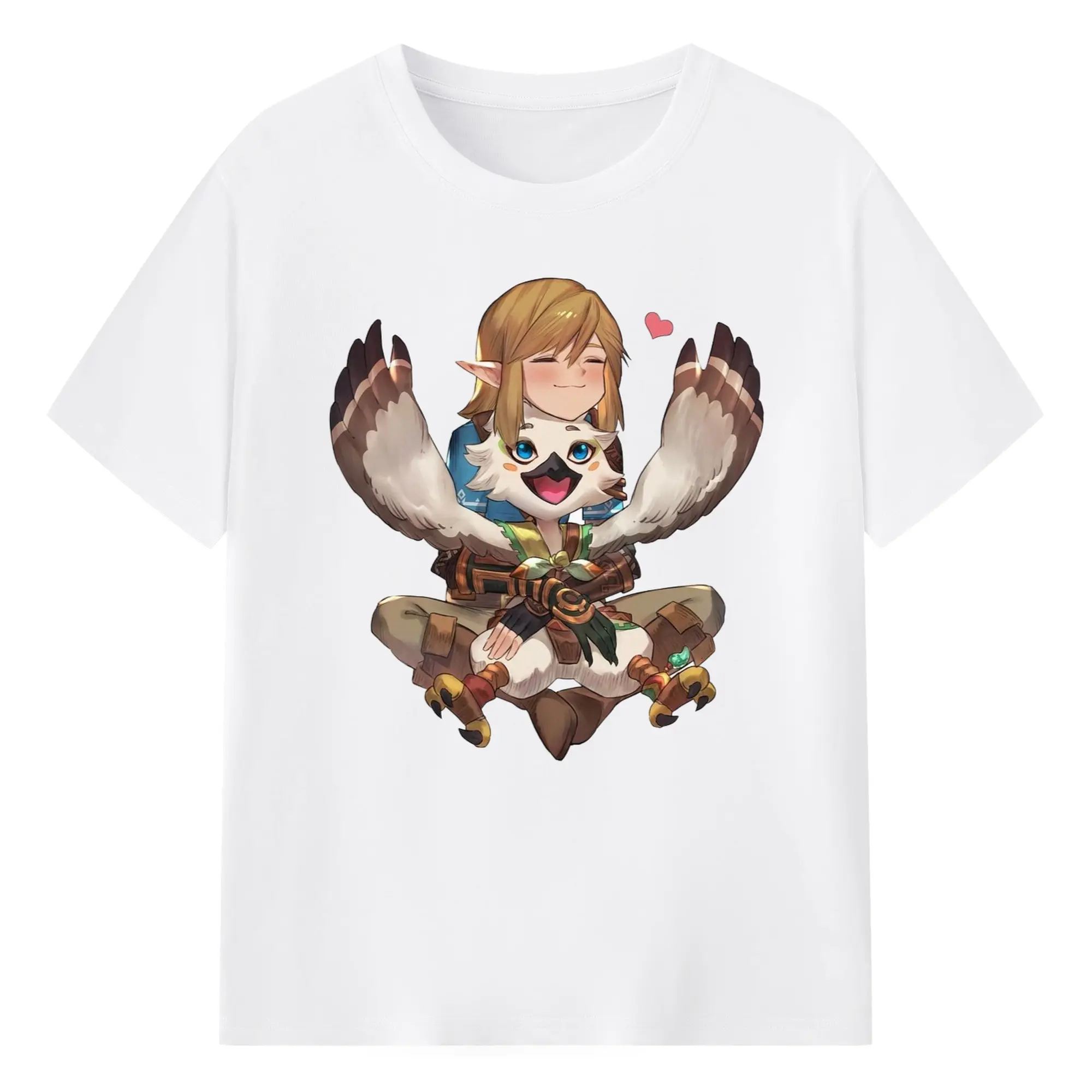 Men's the legend of zelda Tulin graphic tee - 180g Cotton T-Shirt With Front Heat Transfer Print – Soft, Lightweight, Fitted Design – Comfortable Casual Wear For Sports & Everyday Use