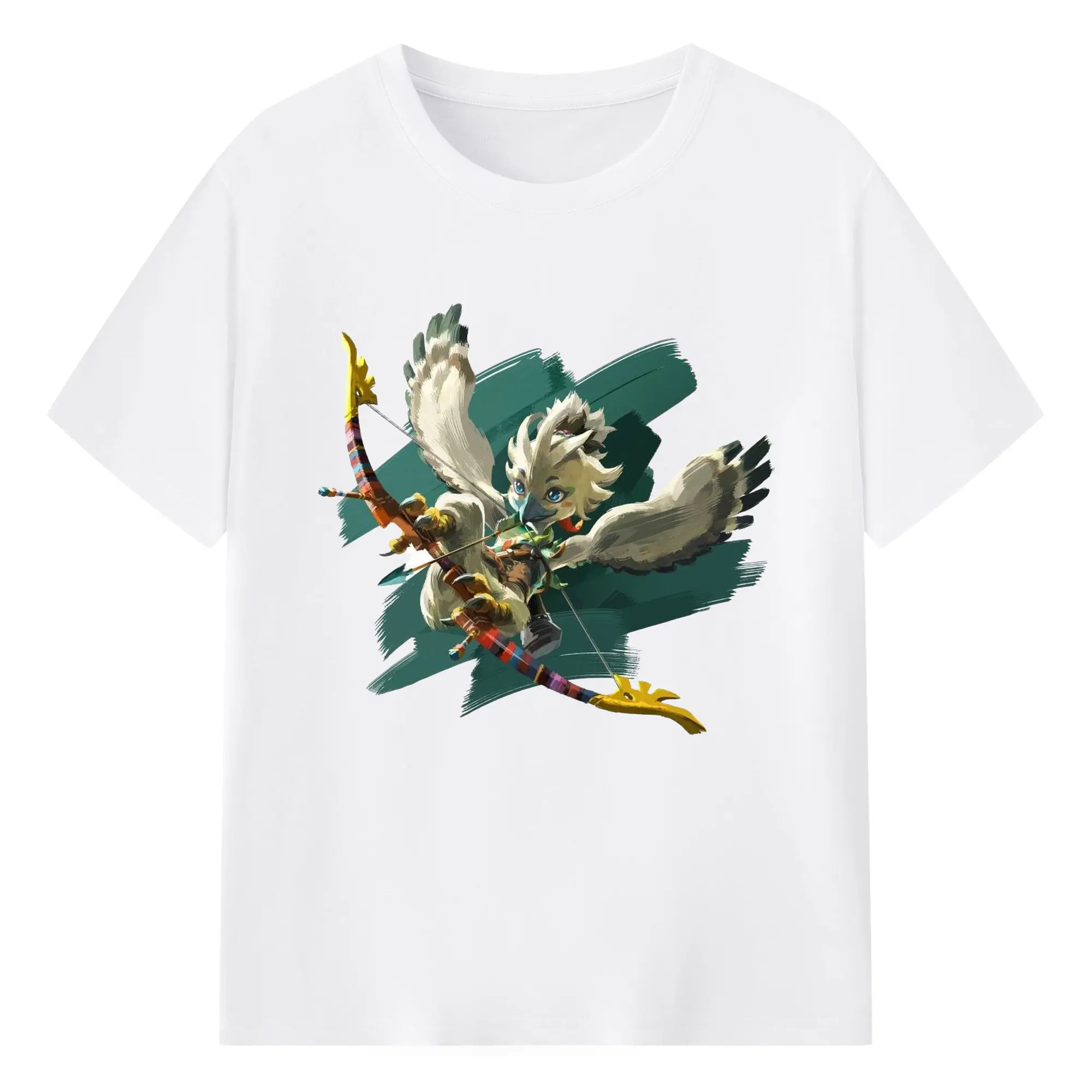 The legend of zelda Tulin  tee - 180g Cotton T-Shirt With Front Heat Transfer Print – Soft, Lightweight, Fitted Design – Comfortable Casual Wear For Sports & Everyday Use
