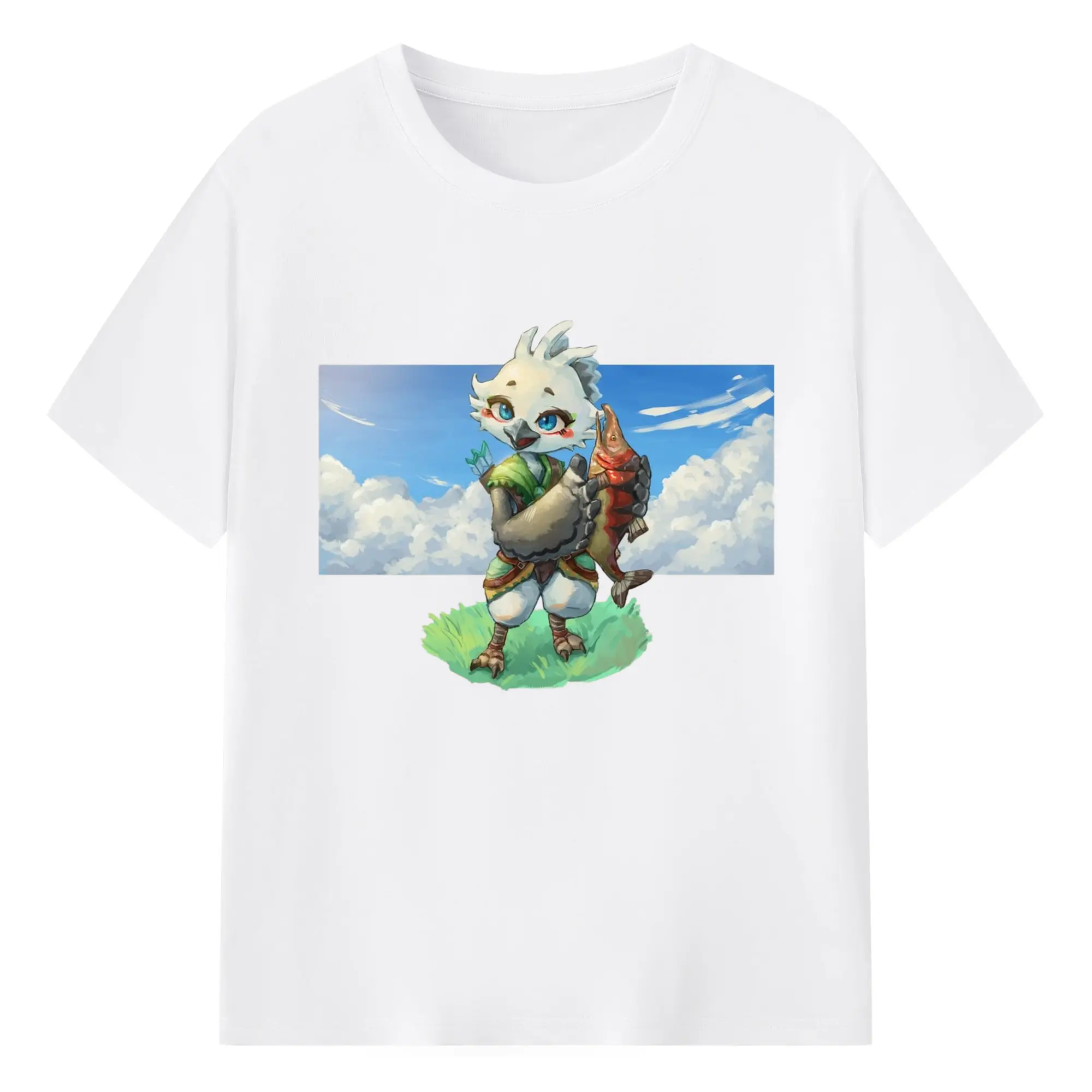 The legend of zelda Tulin graphic tee - 180g Cotton T-Shirt With Front Heat Transfer Print – Soft, Lightweight, Fitted Design – Comfortable Casual Wear For Sports & Everyday Use