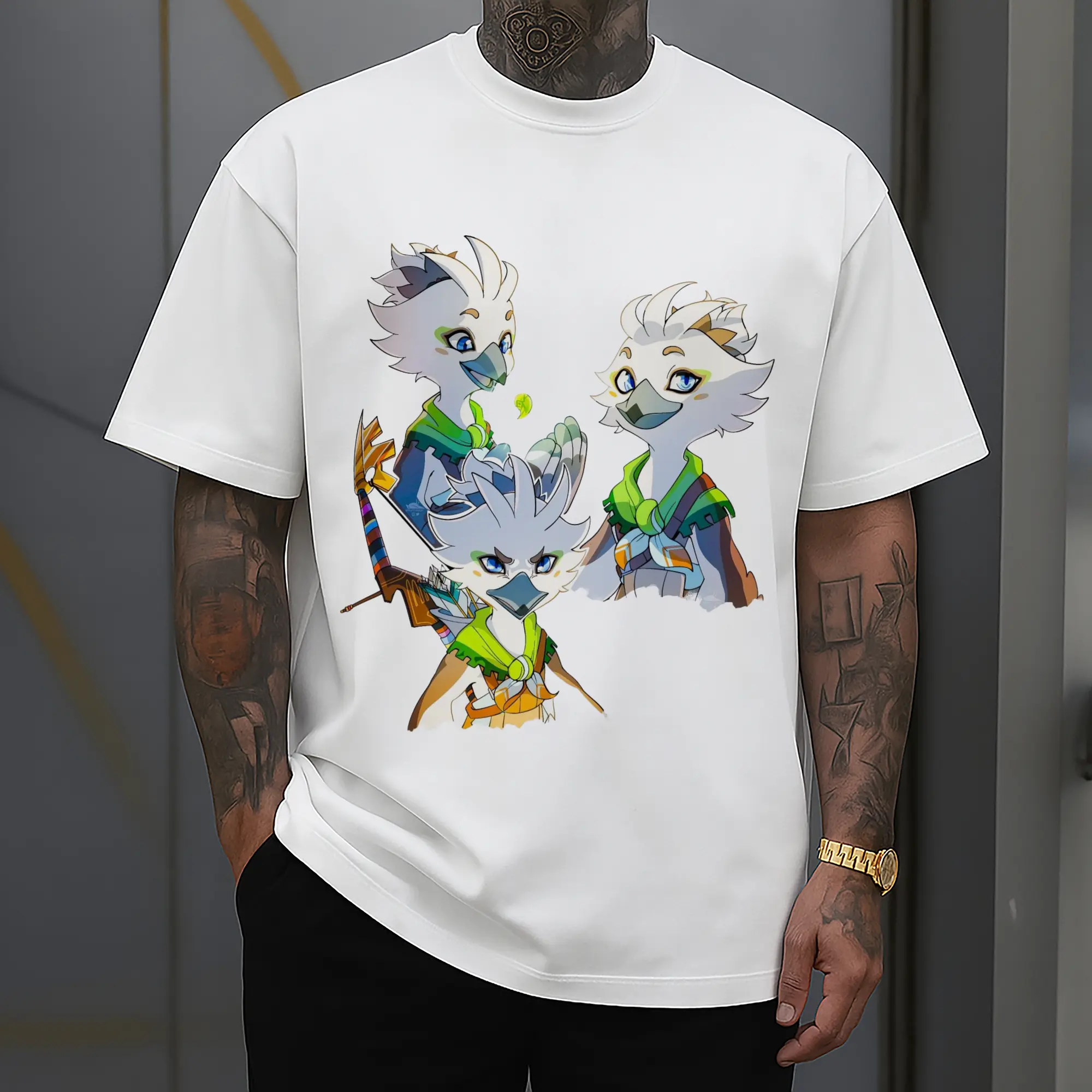 men's the legend of zelda Tulin collage graphic tee