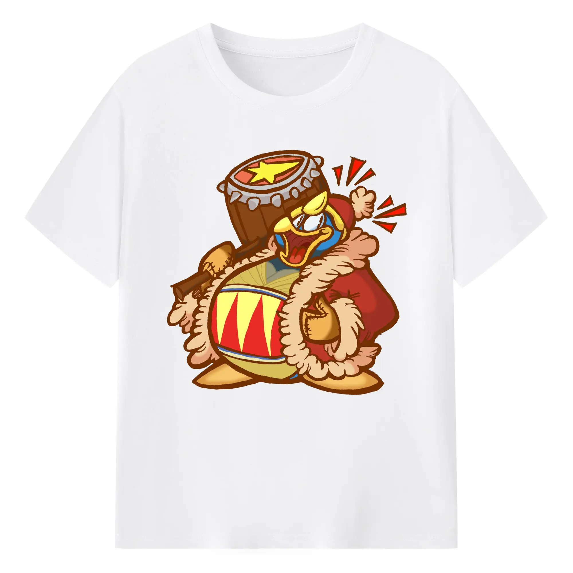 King Dedede graphic t-shirt - 180g Cotton T-Shirt With Front Heat Transfer Print – Soft, Lightweight, Fitted Design – Comfortable Casual Wear For Sports & Everyday Use