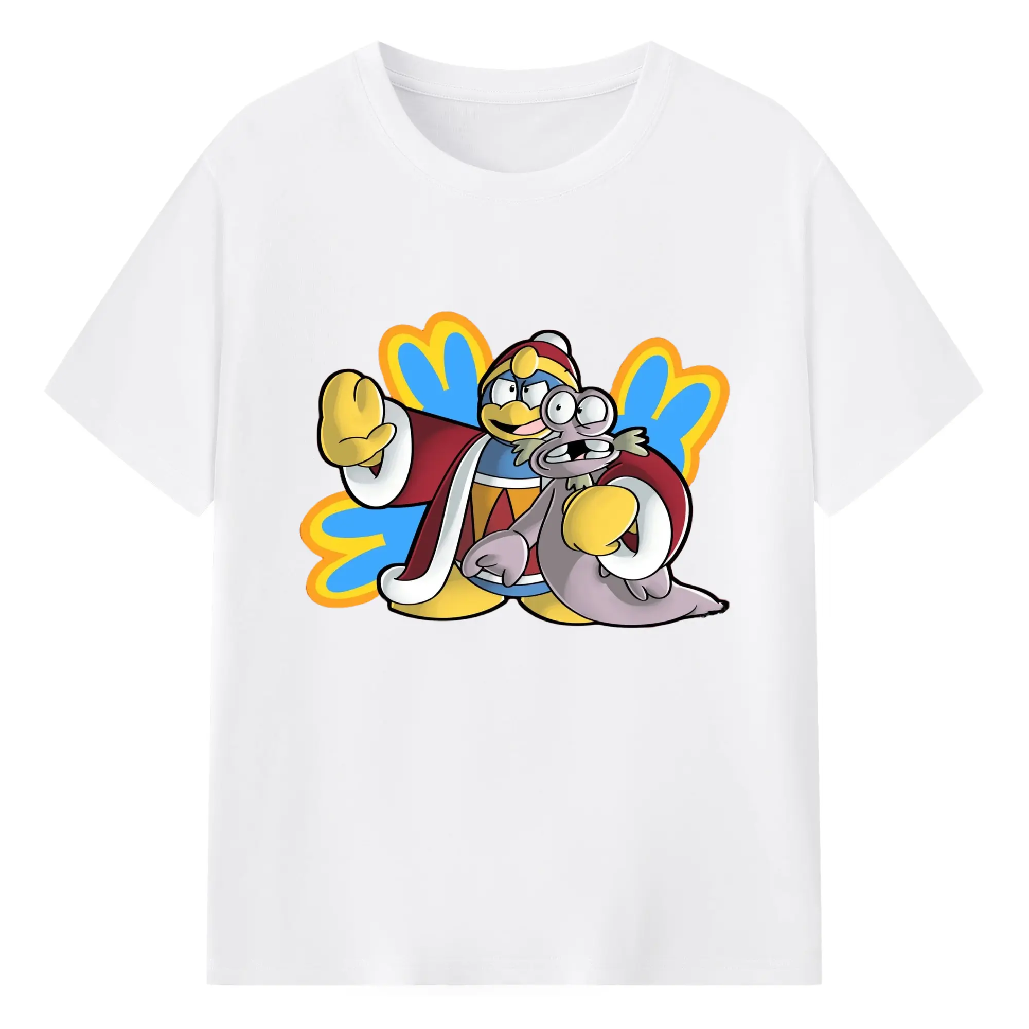 King Dedede graphic t-shirts - 180g Cotton T-Shirt With Front Heat Transfer Print – Soft, Lightweight, Fitted Design – Comfortable Casual Wear For Sports & Everyday Use
