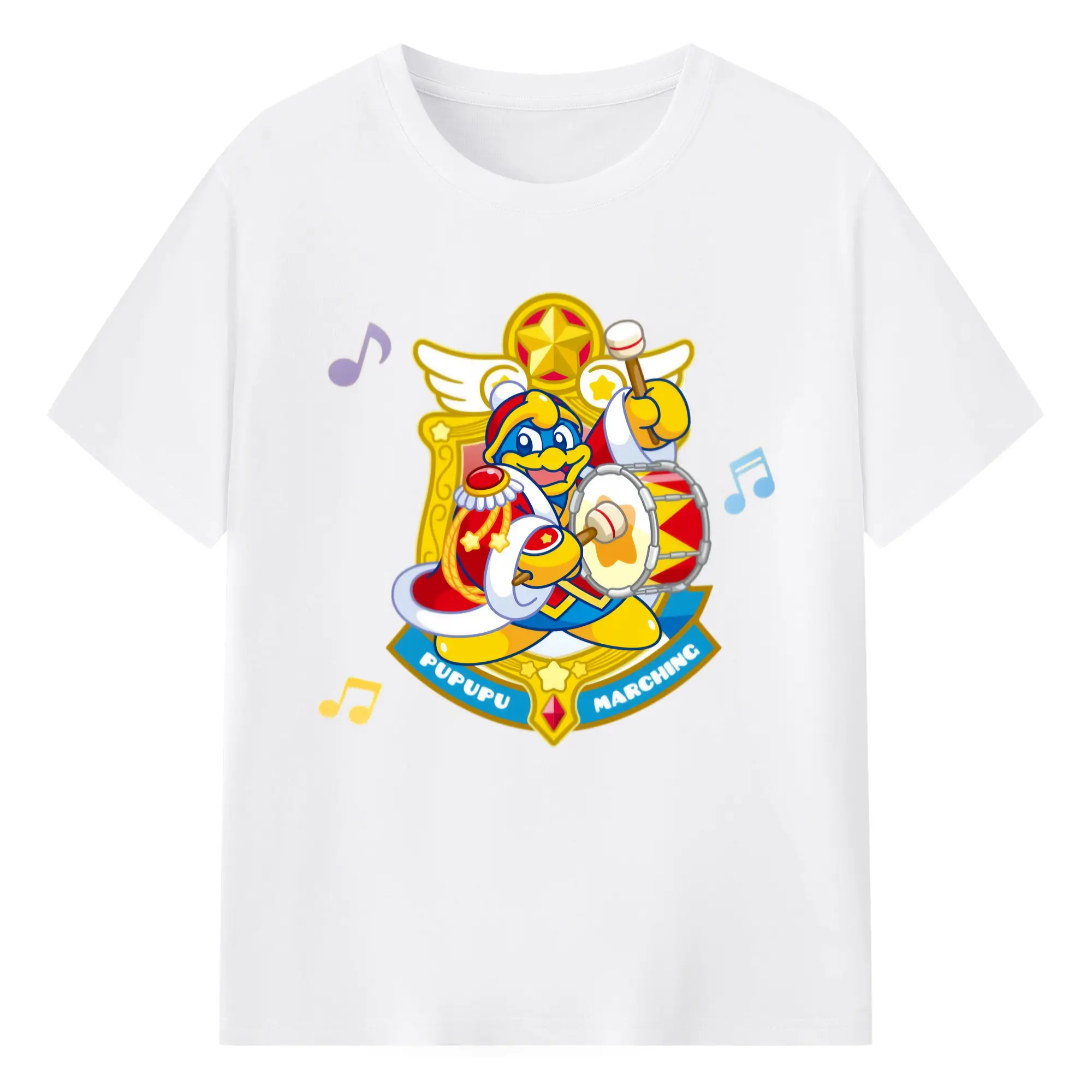 King Dedede icon t-shirt - 180g Cotton T-Shirt With Front Heat Transfer Print – Soft, Lightweight, Fitted Design – Comfortable Casual Wear For Sports & Everyday Use