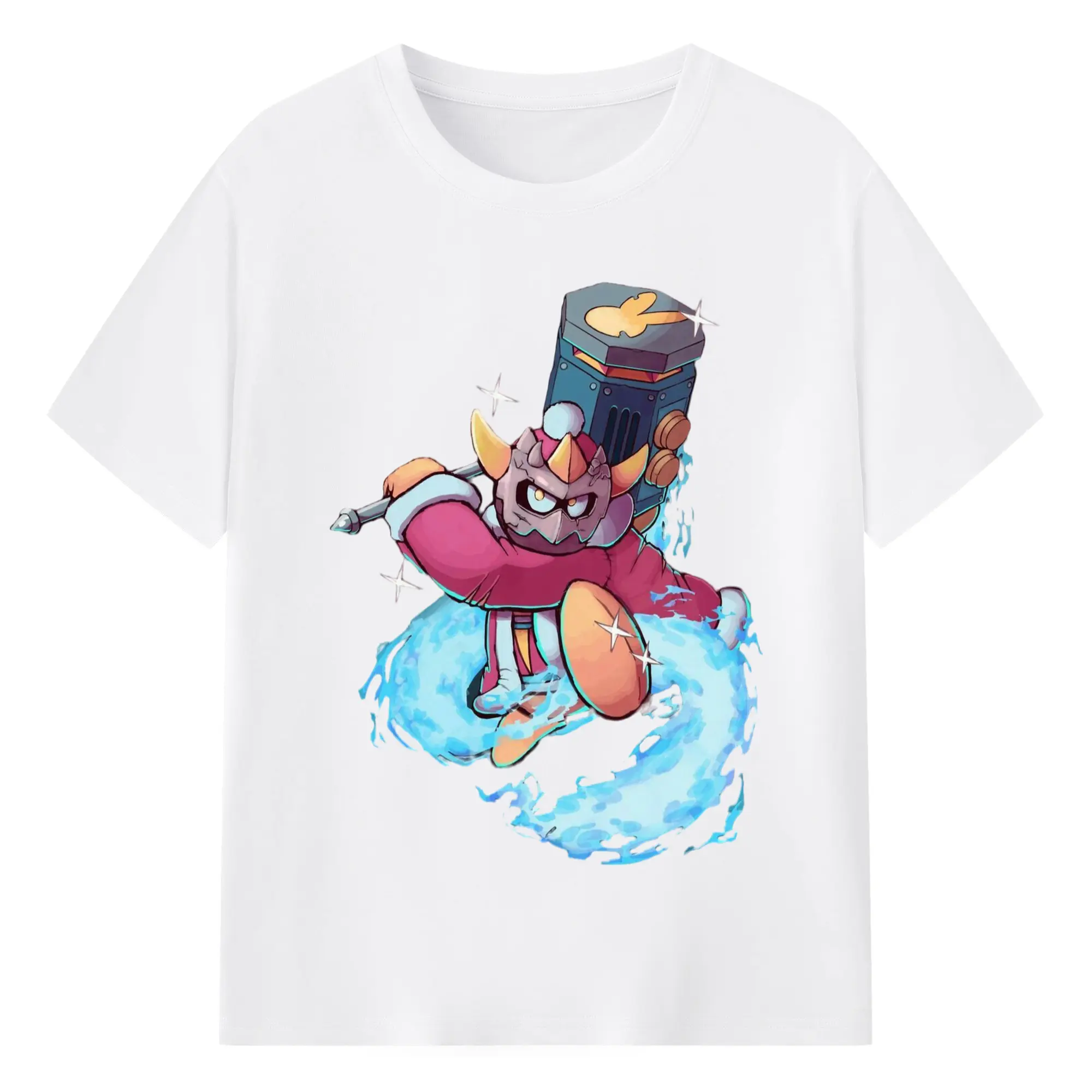 King Dedede Kirby Classic Tee - 180g Cotton T-Shirt With Front Heat Transfer Print – Soft, Lightweight, Fitted Design – Comfortable Casual Wear For Sports & Everyday Use