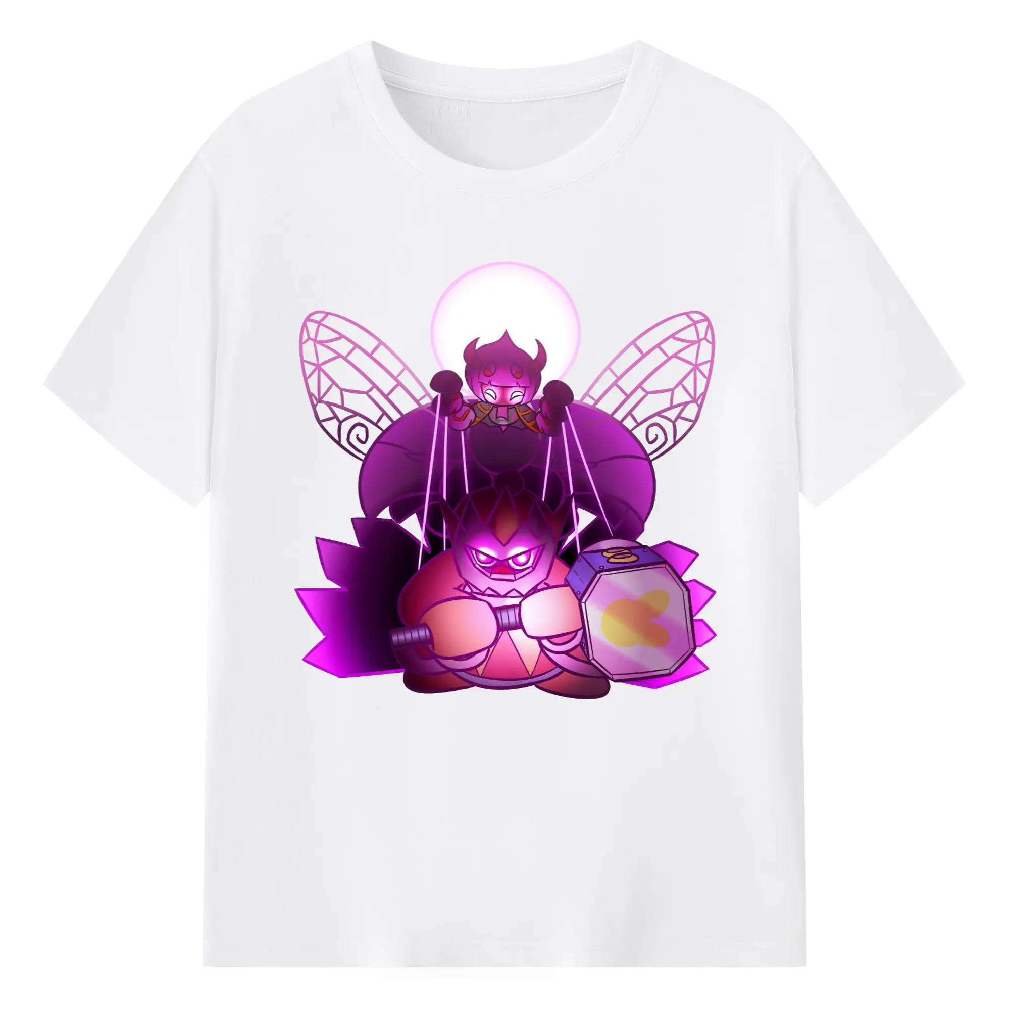 King Dedede Kirby Classic T-Shirt - 180g Cotton T-Shirt With Front Heat Transfer Print – Soft, Lightweight, Fitted Design – Comfortable Casual Wear For Sports & Everyday Use