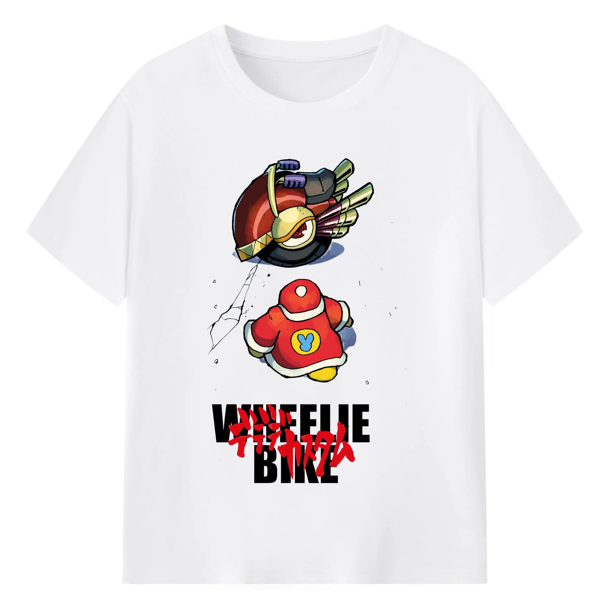 King Dedede retro t-shirt - 180g Cotton T-Shirt With Front Heat Transfer Print – Soft, Lightweight, Fitted Design – Comfortable Casual Wear For Sports & Everyday Use