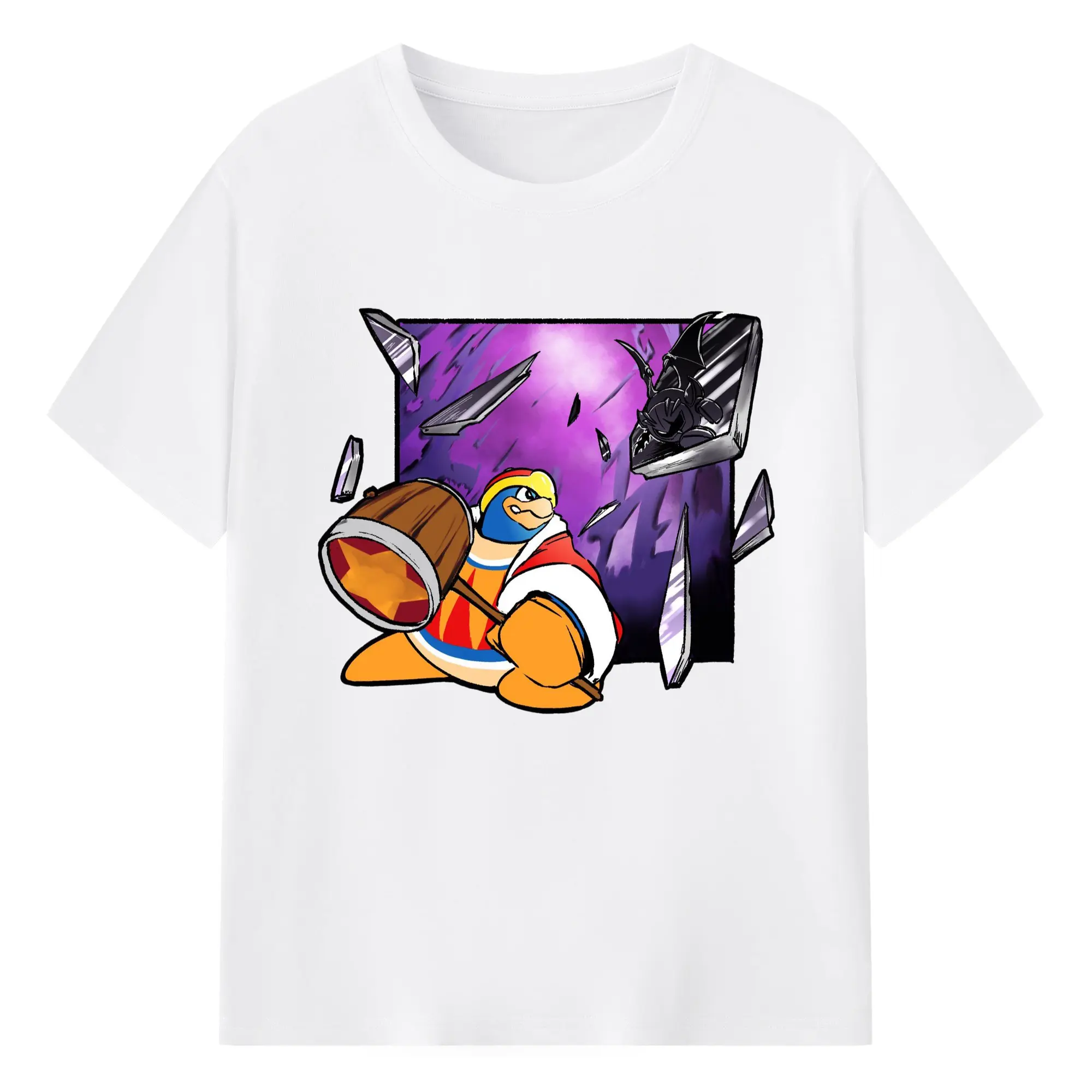 King Dedede tee - 180g Cotton T-Shirt With Front Heat Transfer Print – Soft, Lightweight, Fitted Design – Comfortable Casual Wear For Sports & Everyday Use