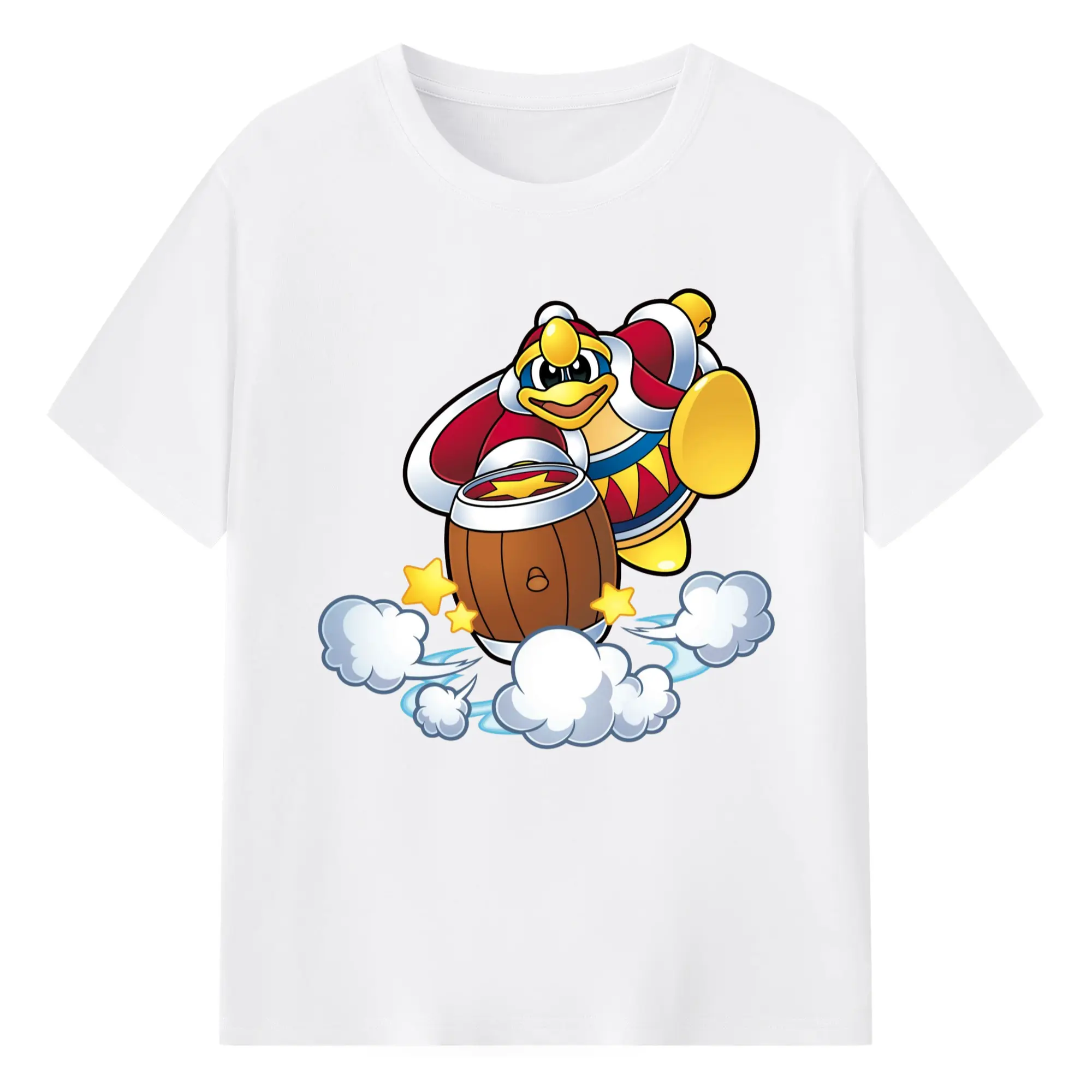 King Dedede t-shirt - 180g Cotton T-Shirt With Front Heat Transfer Print – Soft, Lightweight, Fitted Design – Comfortable Casual Wear For Sports & Everyday Use