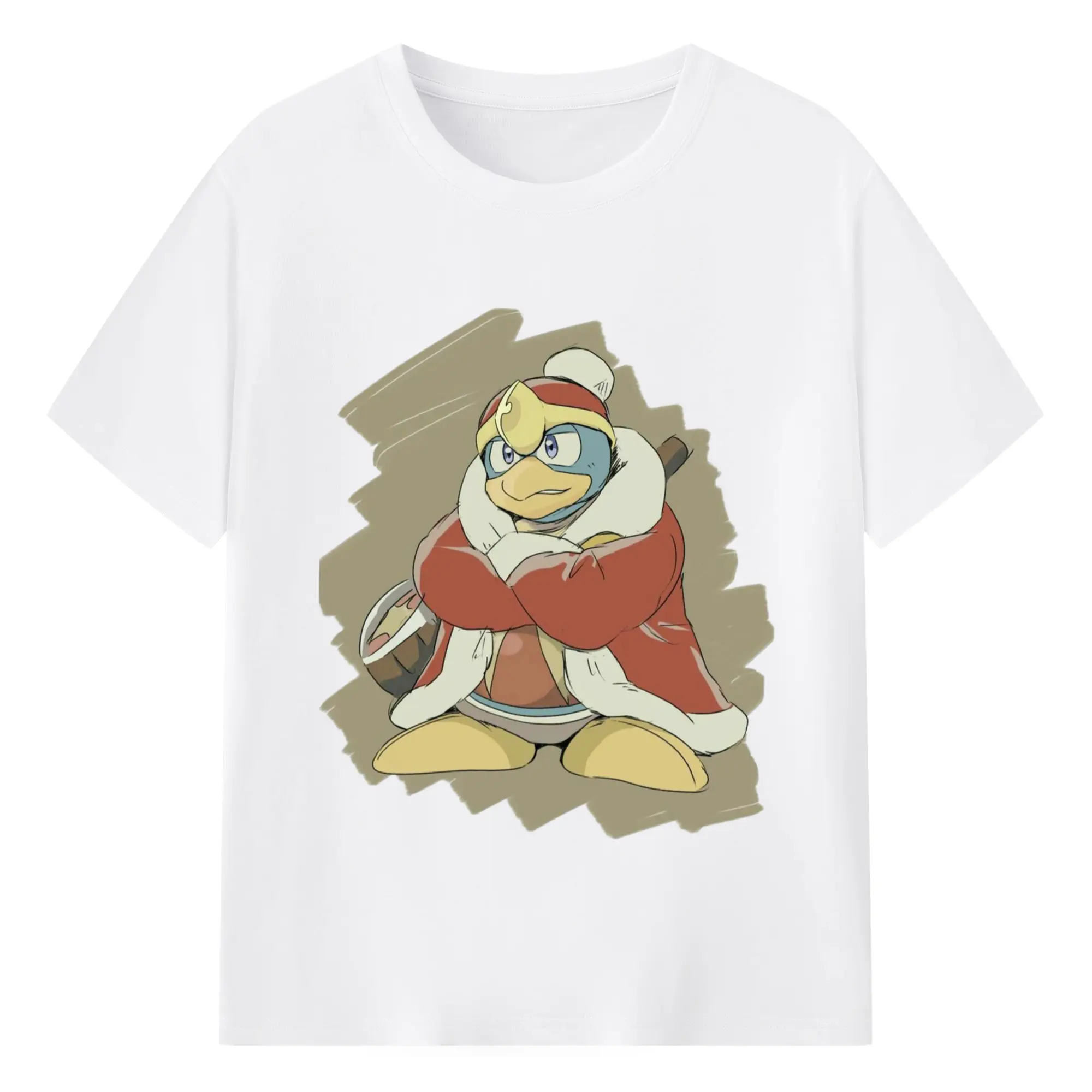 Men's King Dedede Kirby Classic T-Shirt - 180g Cotton T-Shirt With Front Heat Transfer Print – Soft, Lightweight, Fitted Design – Comfortable Casual Wear For Sports & Everyday Use