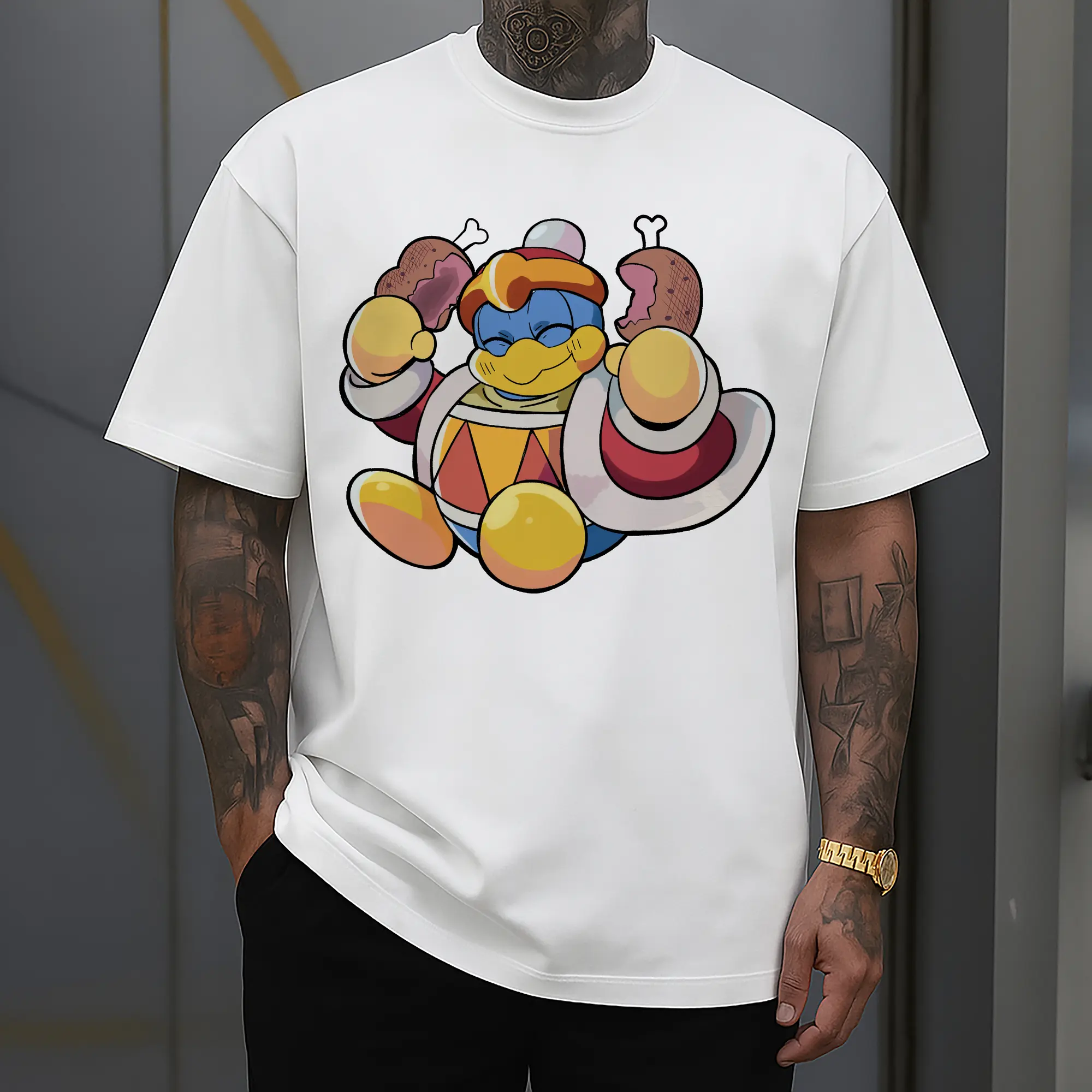 King Dedede eating graphic shirt