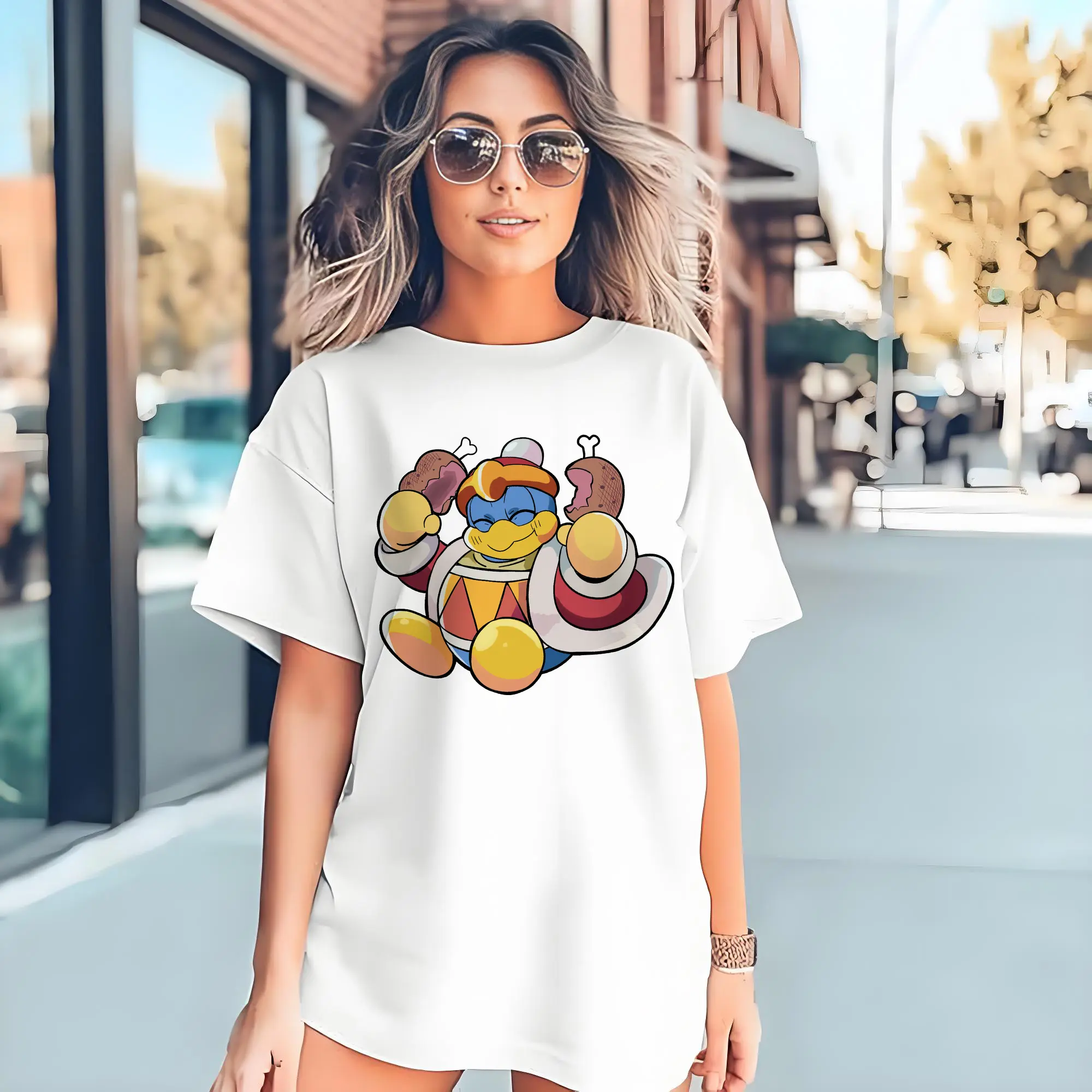 King Dedede eating graphic shirt