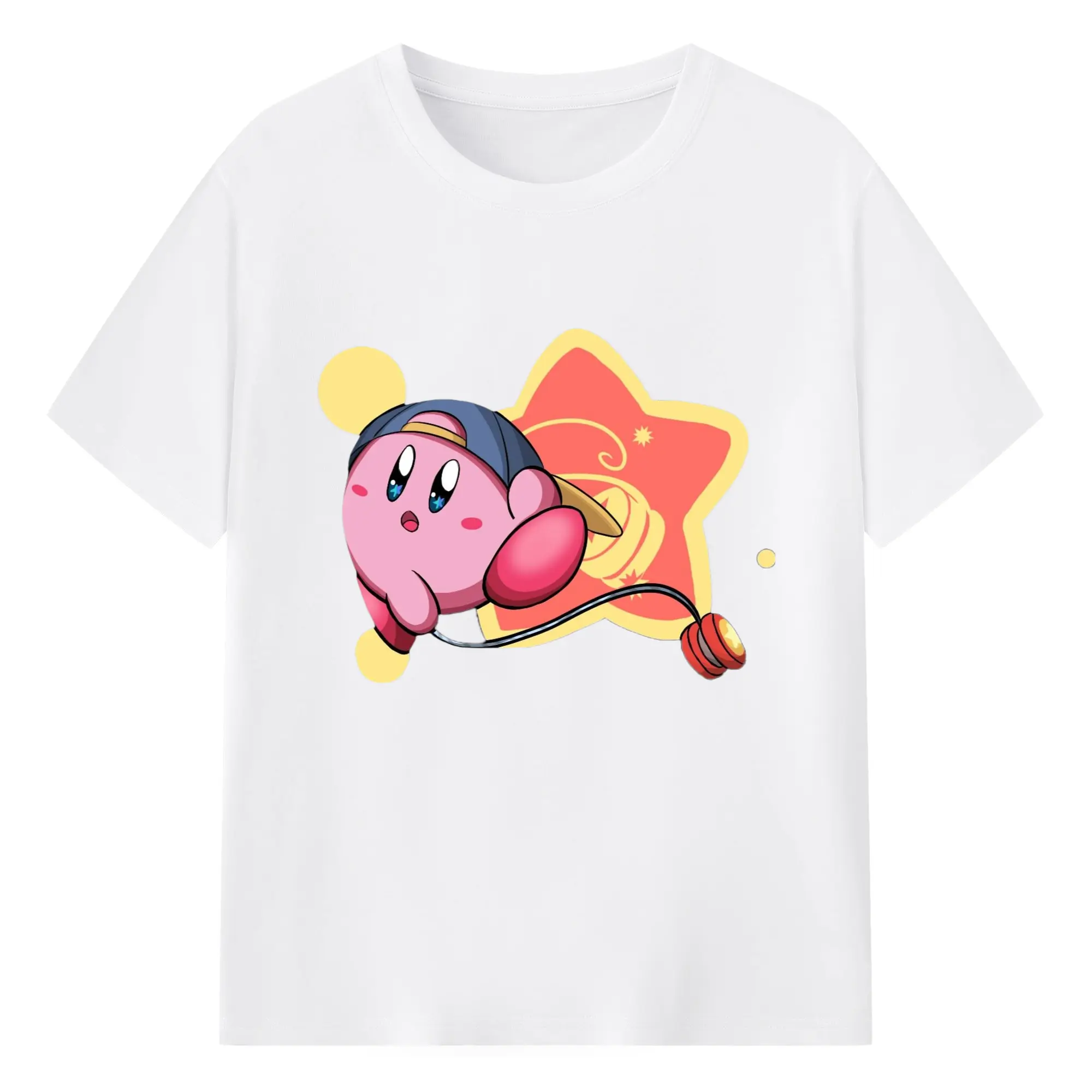 Nintendo kirby tee shirt​ - 180g Cotton T-Shirt With Front Heat Transfer Print – Soft, Lightweight, Fitted Design – Comfortable Casual Wear For Sports & Everyday Use