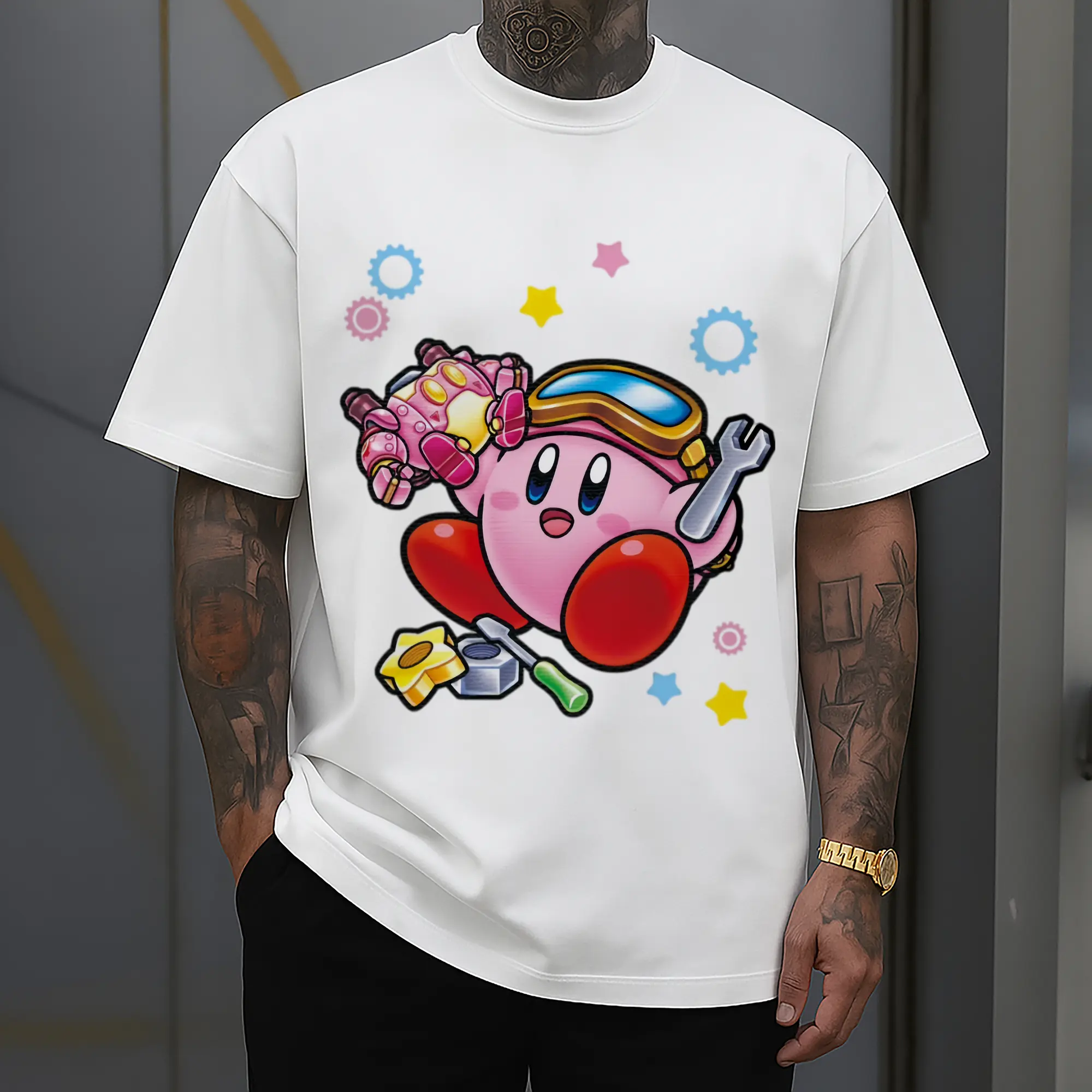 Kirby collage graphic t-shirt