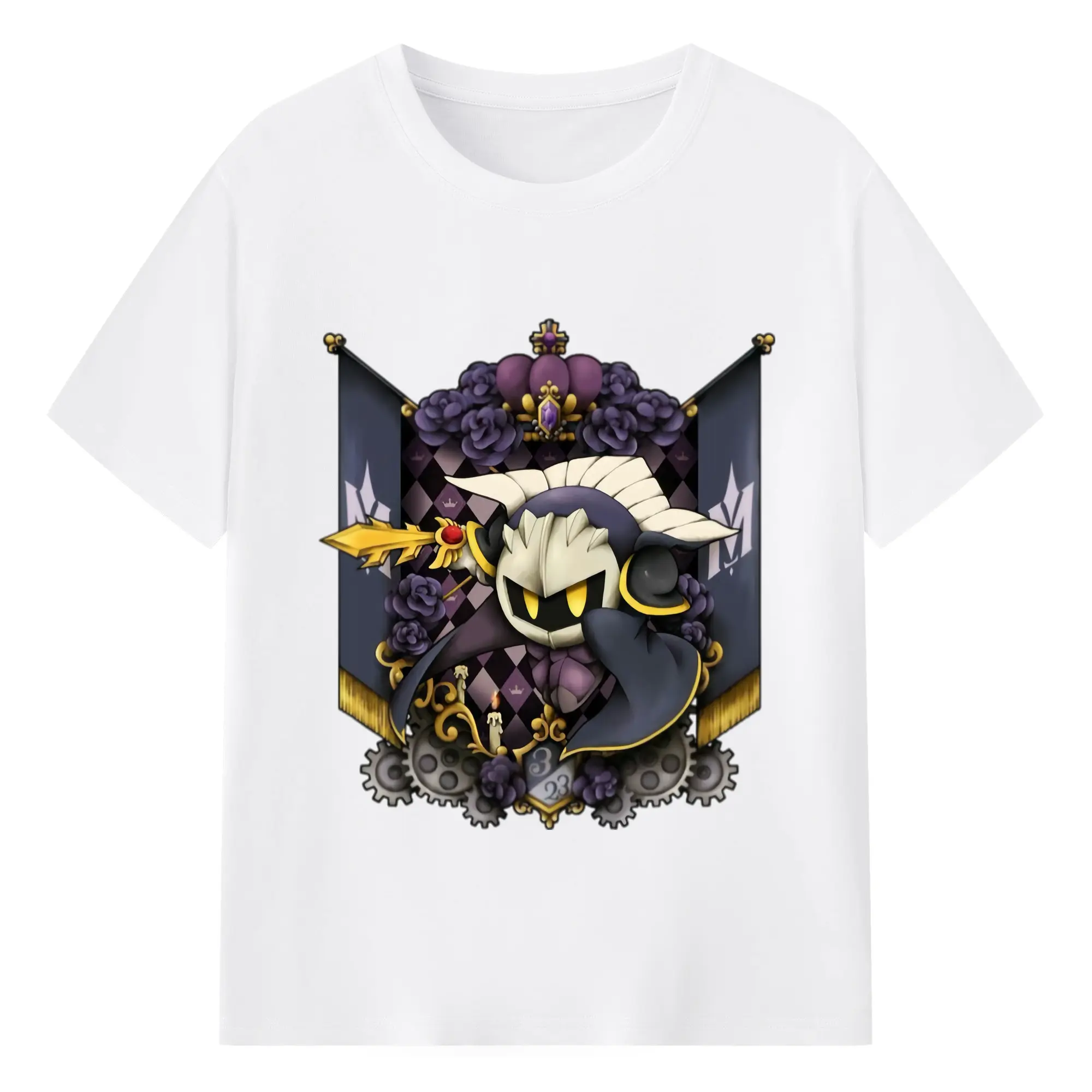 Meta Knight classic shirt - 180g Cotton T-Shirt With Front Heat Transfer Print – Soft, Lightweight, Fitted Design – Comfortable Casual Wear For Sports & Everyday Use