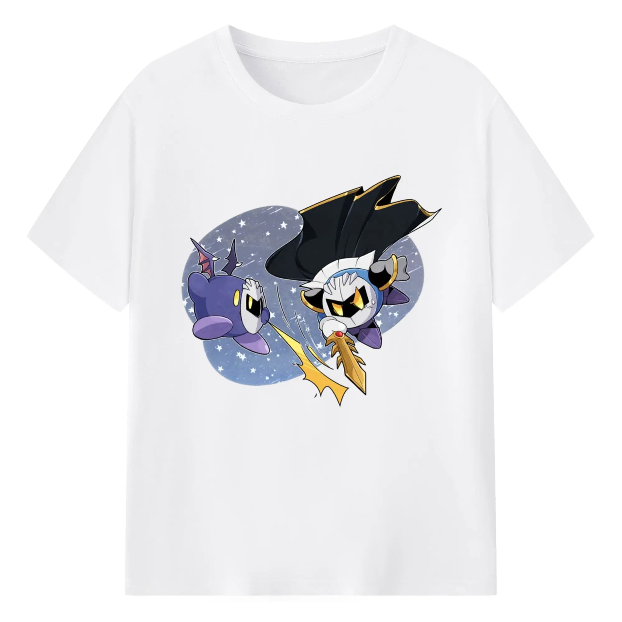 Meta Knight graphic tee - 180g Cotton T-Shirt With Front Heat Transfer Print – Soft, Lightweight, Fitted Design – Comfortable Casual Wear For Sports & Everyday Use