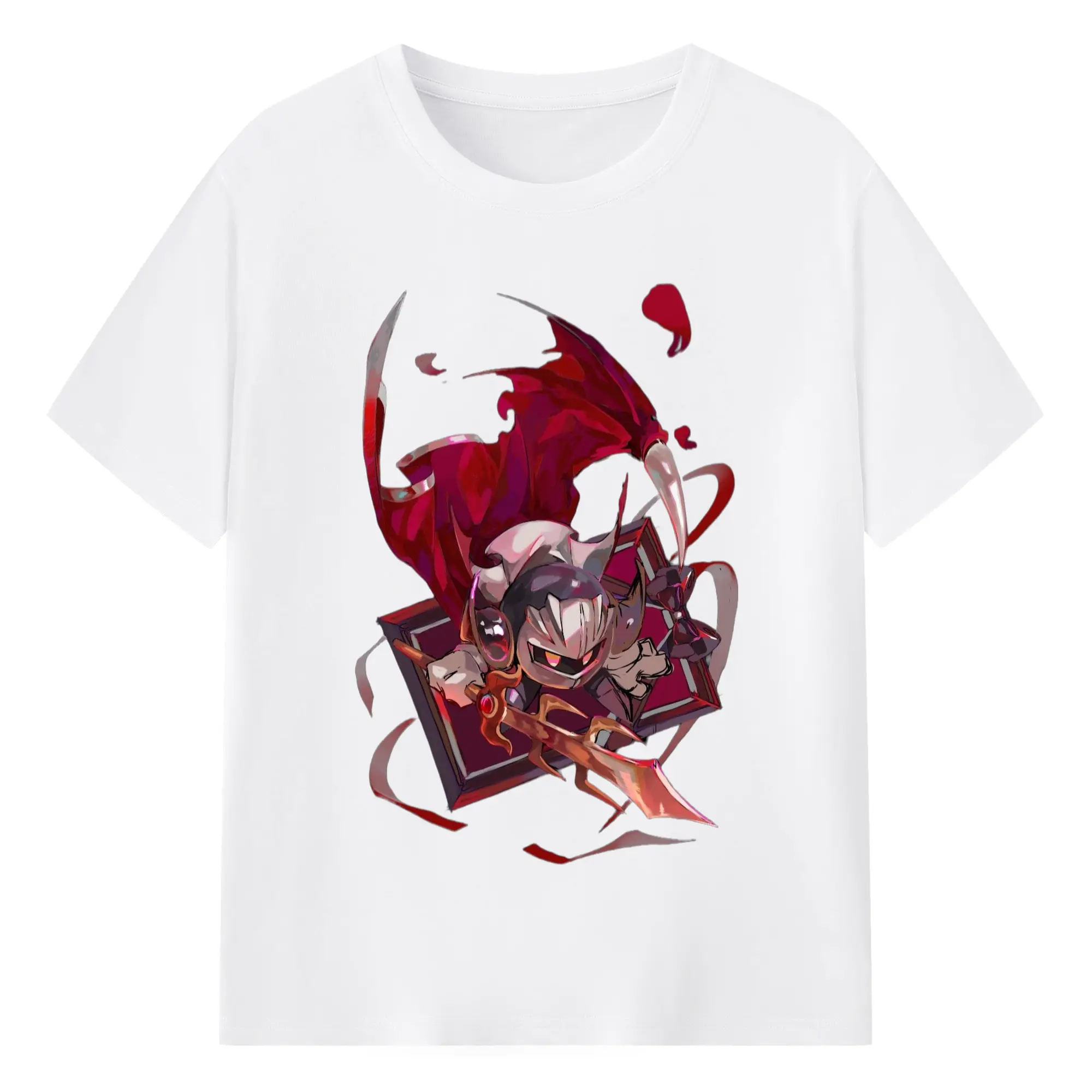 Youth Meta Knight art tee - 180g Cotton T-Shirt With Front Heat Transfer Print – Soft, Lightweight, Fitted Design – Comfortable Casual Wear For Sports & Everyday Use