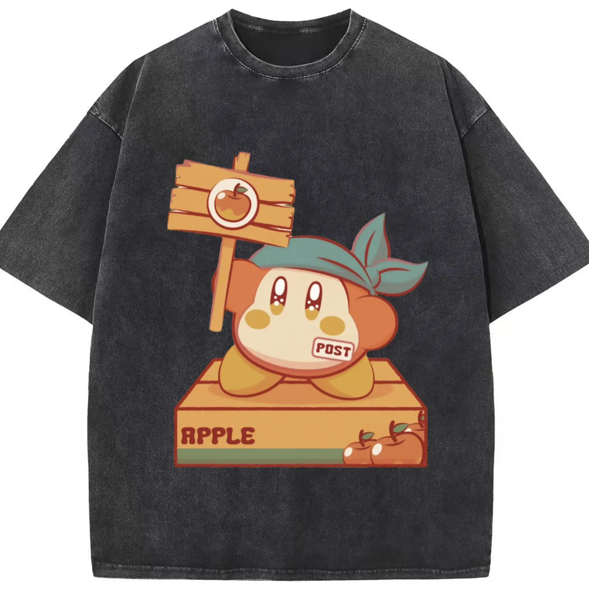 Youth Waddle Dee graphic t-shirt - Washed Vintage Look 230g Cotton Oversized T-Shirt With Front Heat Transfer Print – Soft, Lightweight, Stylish Fit – Comfortable Casual Wear For Sports & Everyday Use