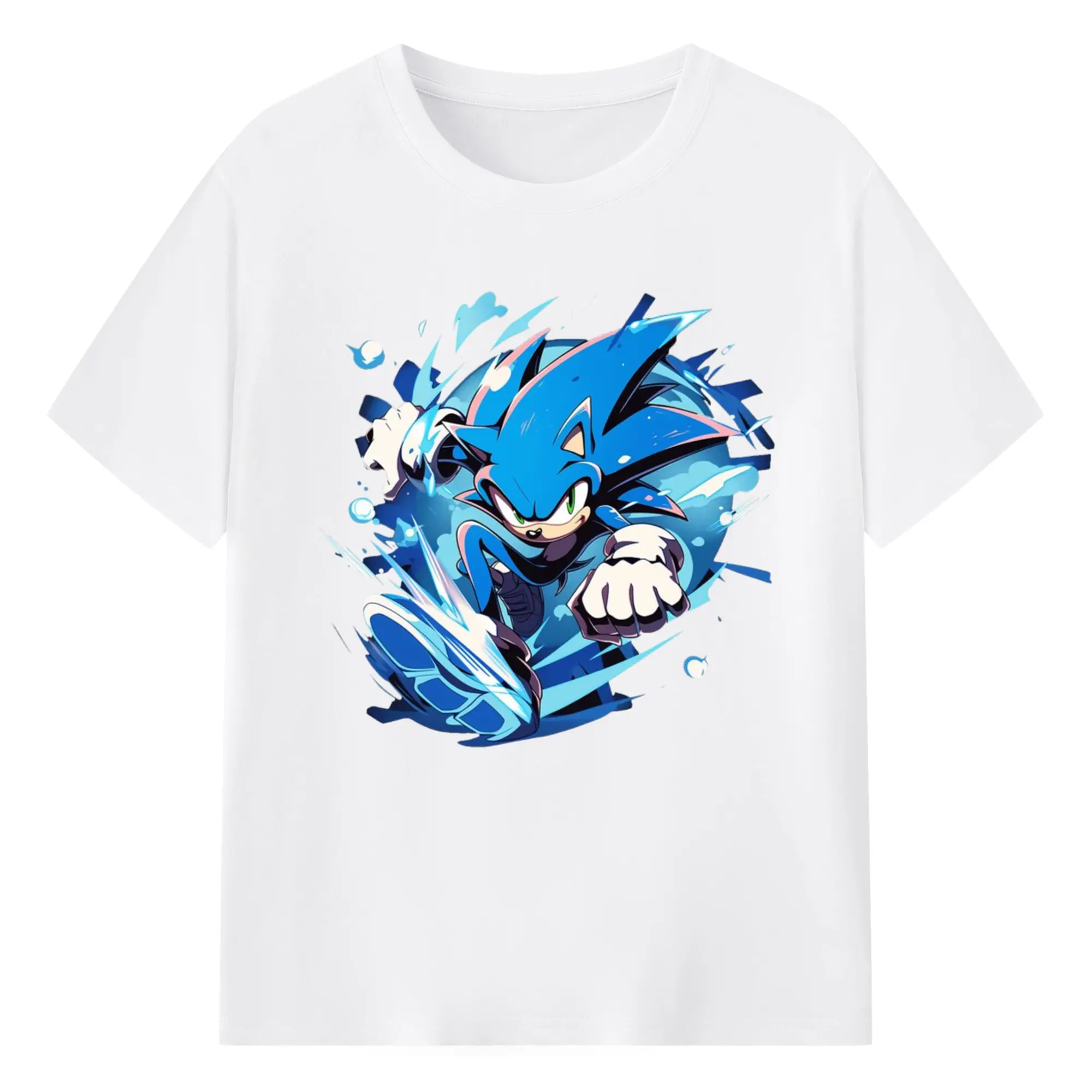 Men's Super Sonic printed t-shirt - 180g Cotton T-Shirt With Front Heat Transfer Print – Soft, Lightweight, Fitted Design – Comfortable Casual Wear For Sports & Everyday Use