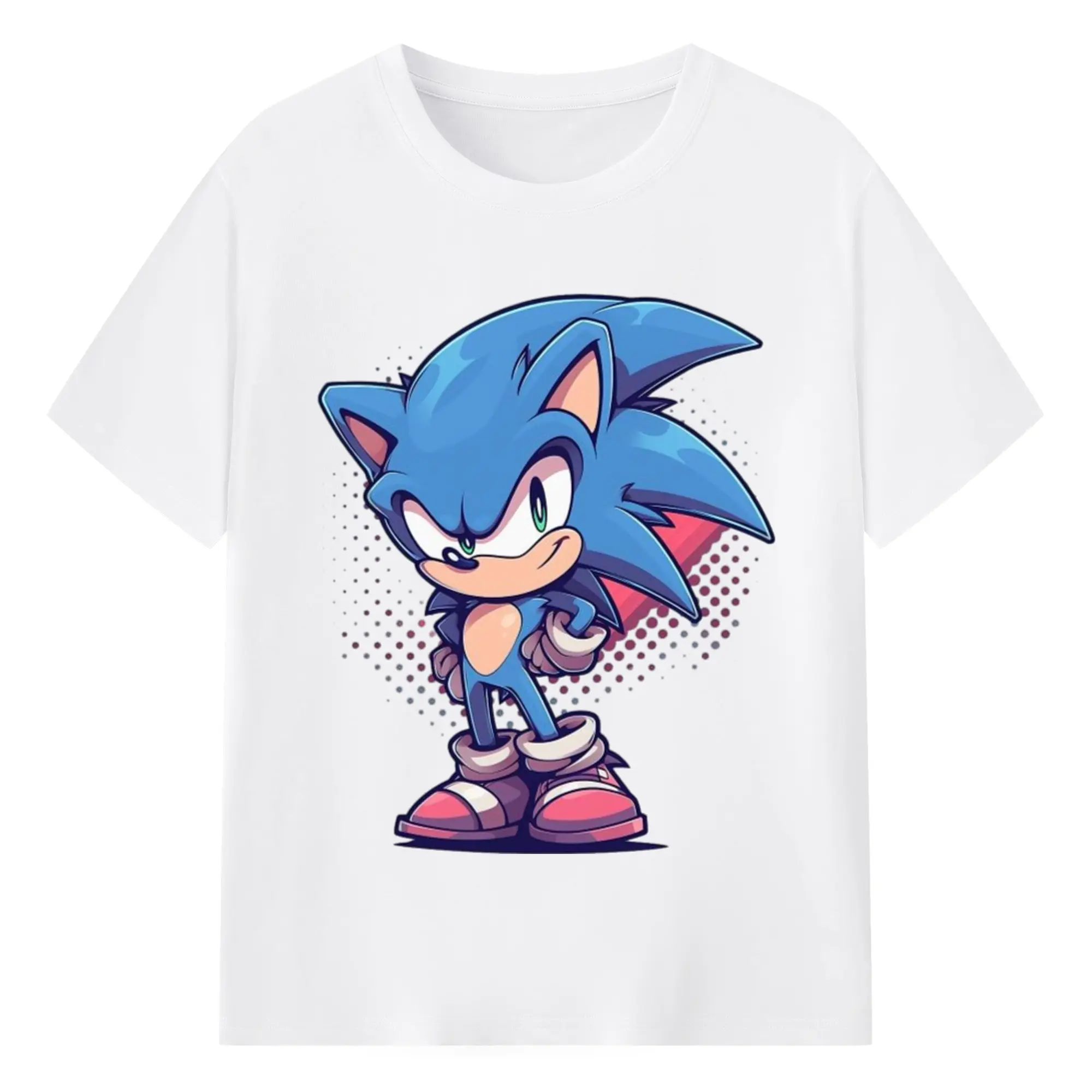 Super Sonic t-shirt - 180g Cotton T-Shirt With Front Heat Transfer Print – Soft, Lightweight, Fitted Design – Comfortable Casual Wear For Sports & Everyday Use
