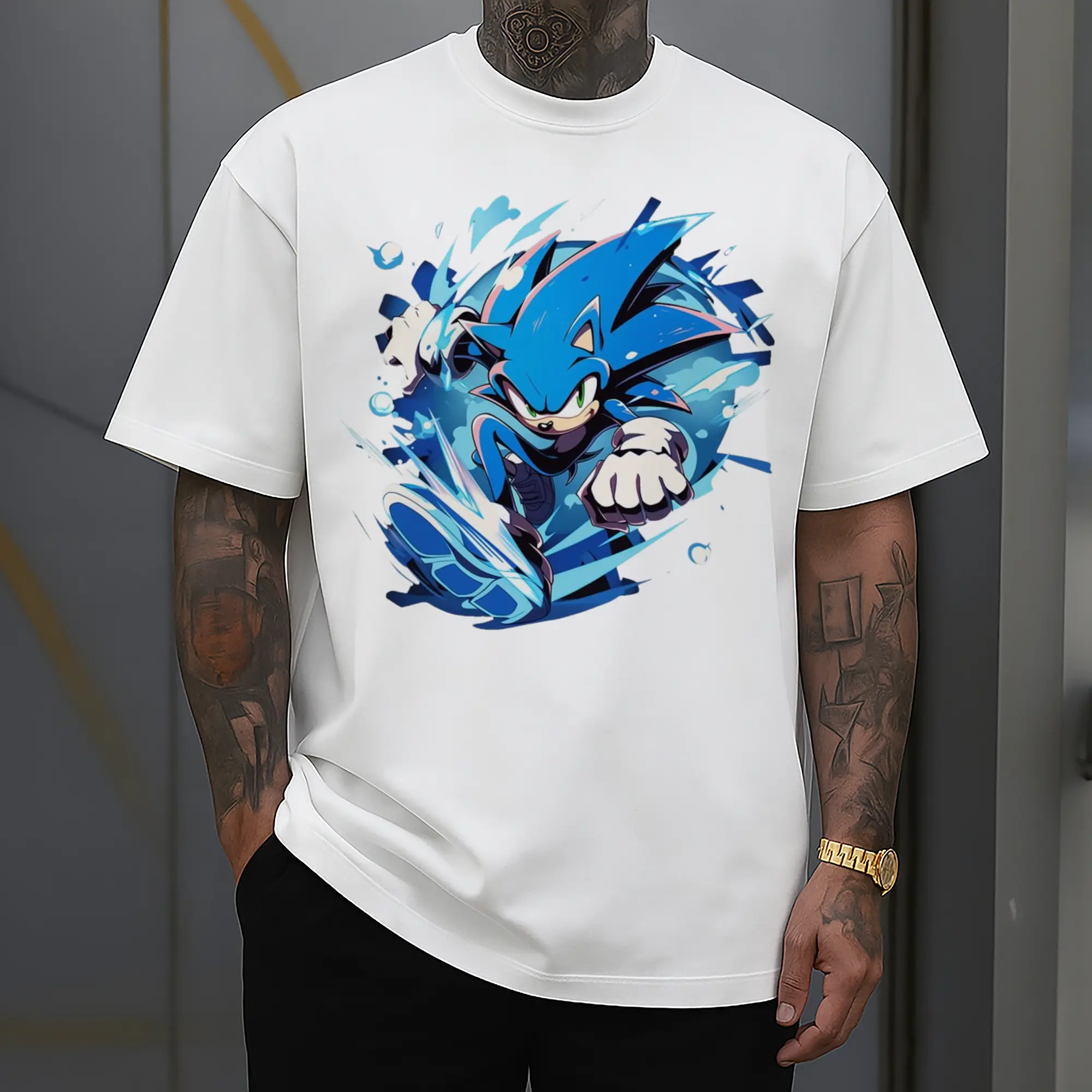 men's Super Sonic printed t-shirt