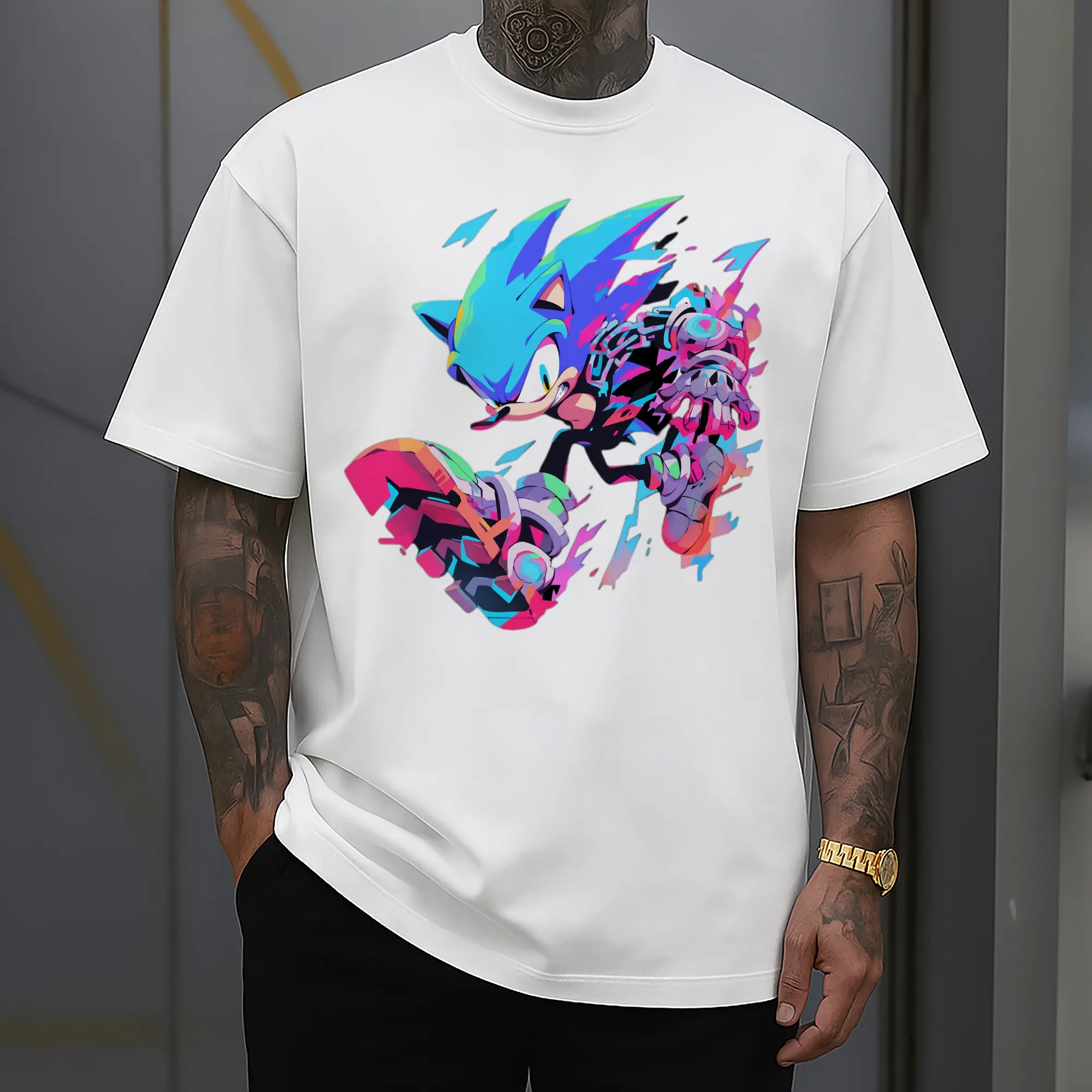 Super Sonic printed t-shirt