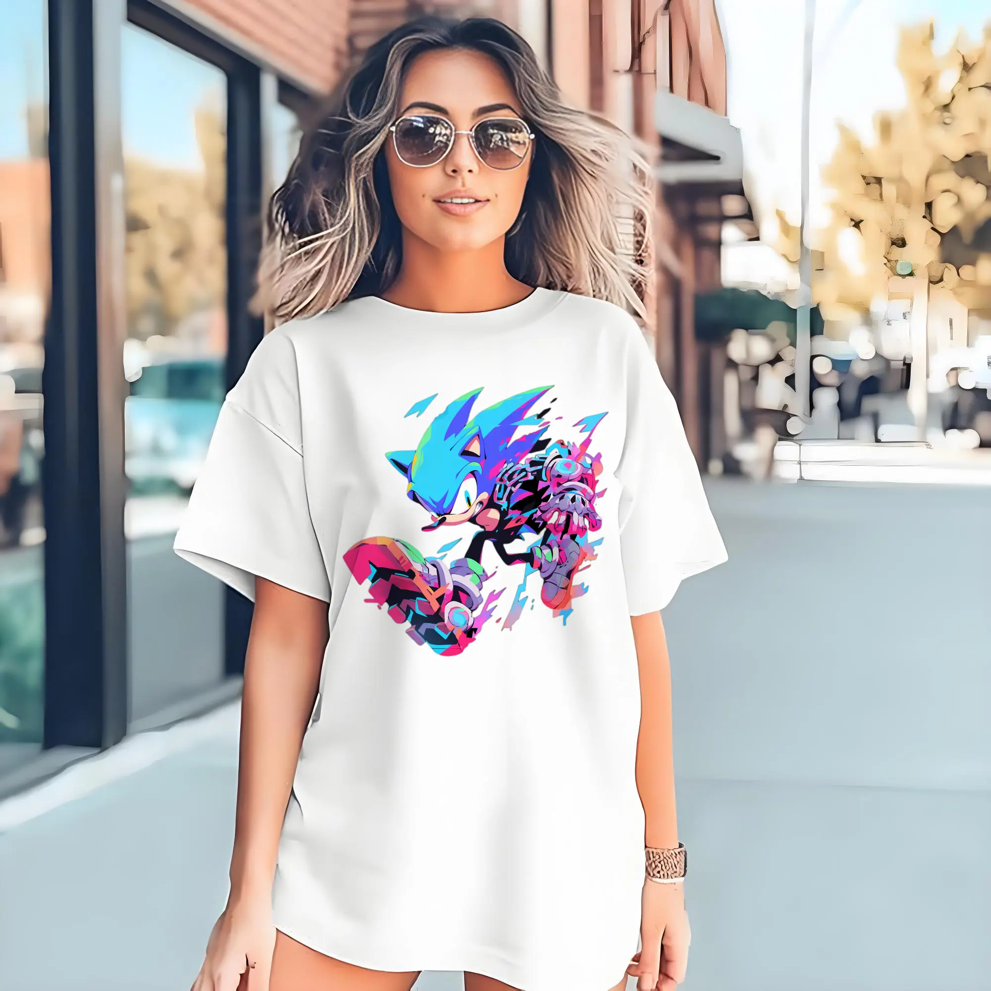 Super Sonic printed t-shirt