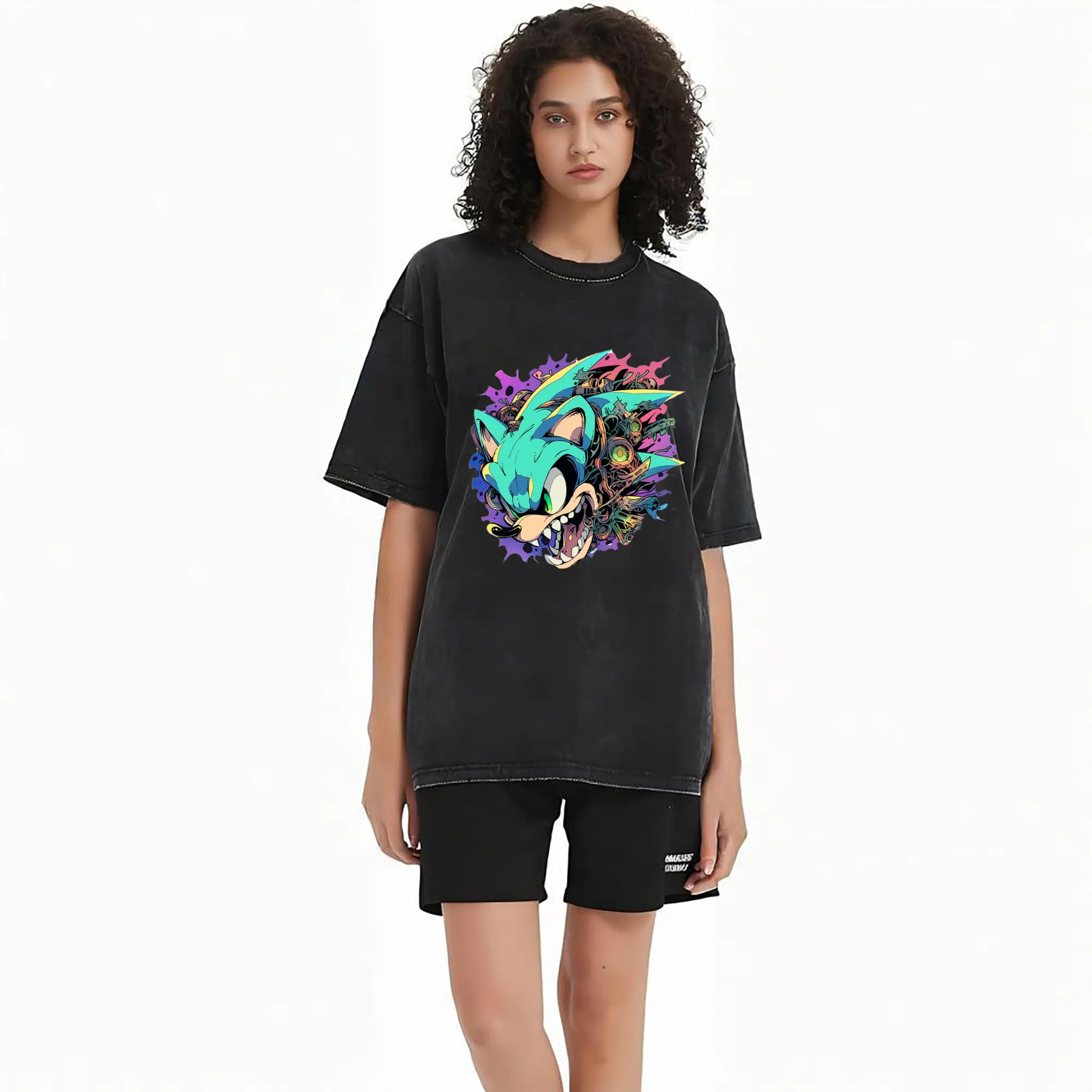 Sonic Collage Cyberpunk Graphic Tee