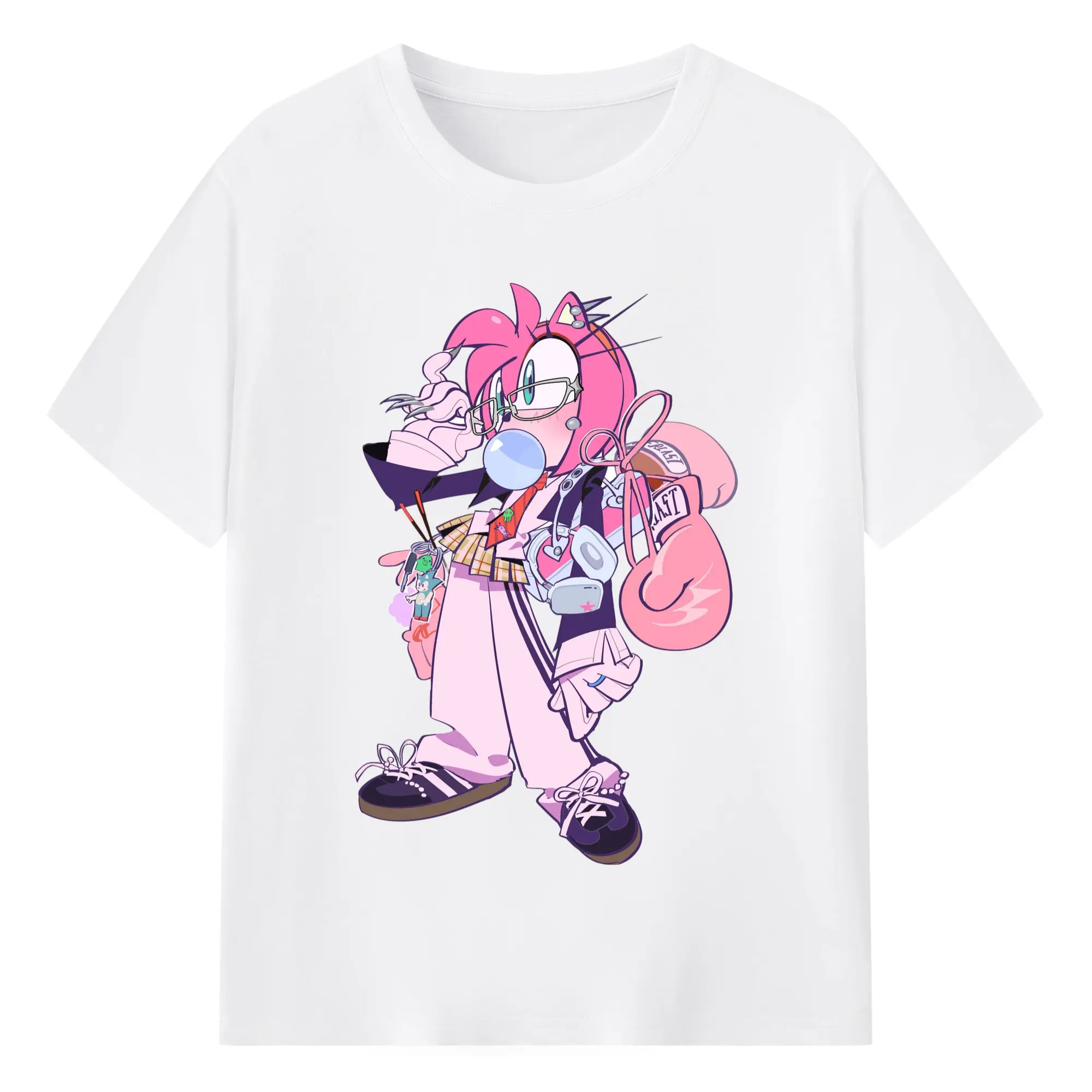 Men's Amy Rose shirt - 180g Cotton T-Shirt With Front Heat Transfer Print – Soft, Lightweight, Fitted Design – Comfortable Casual Wear For Sports & Everyday Use