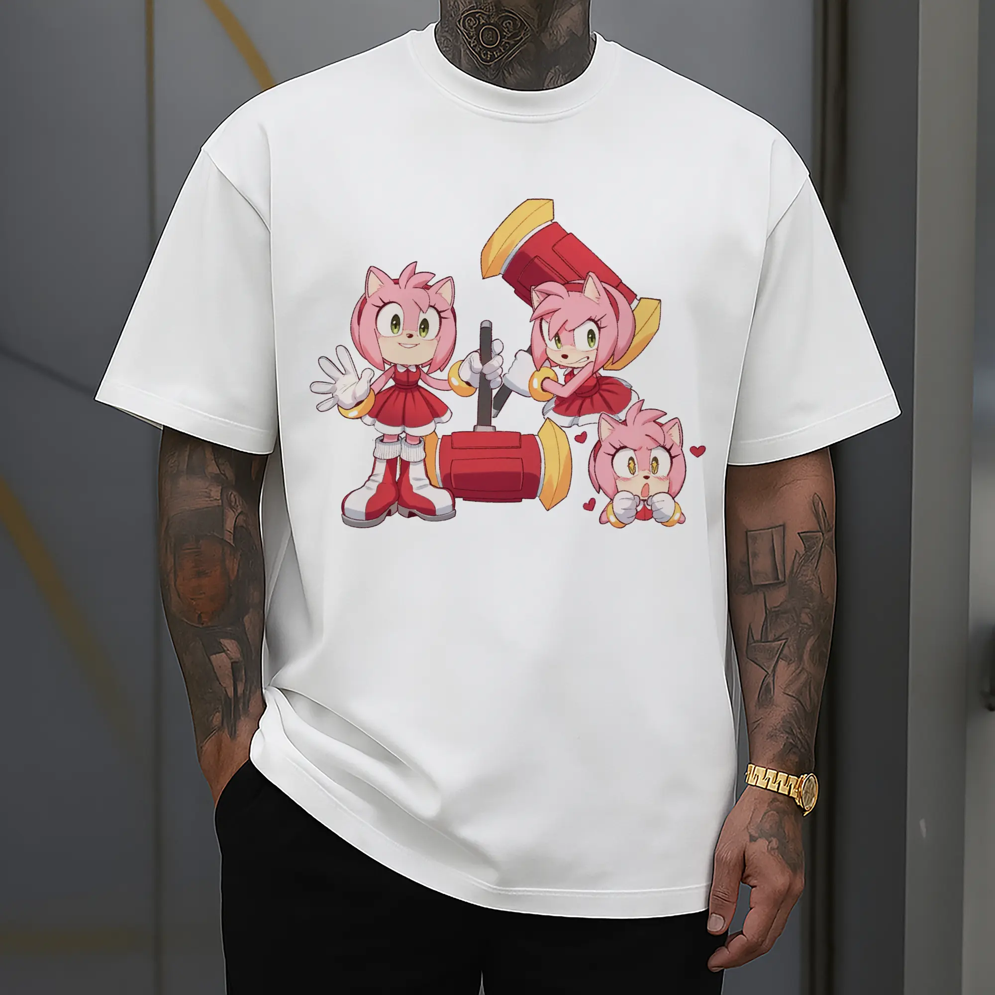 Amy Rose collage graphic t-shirt