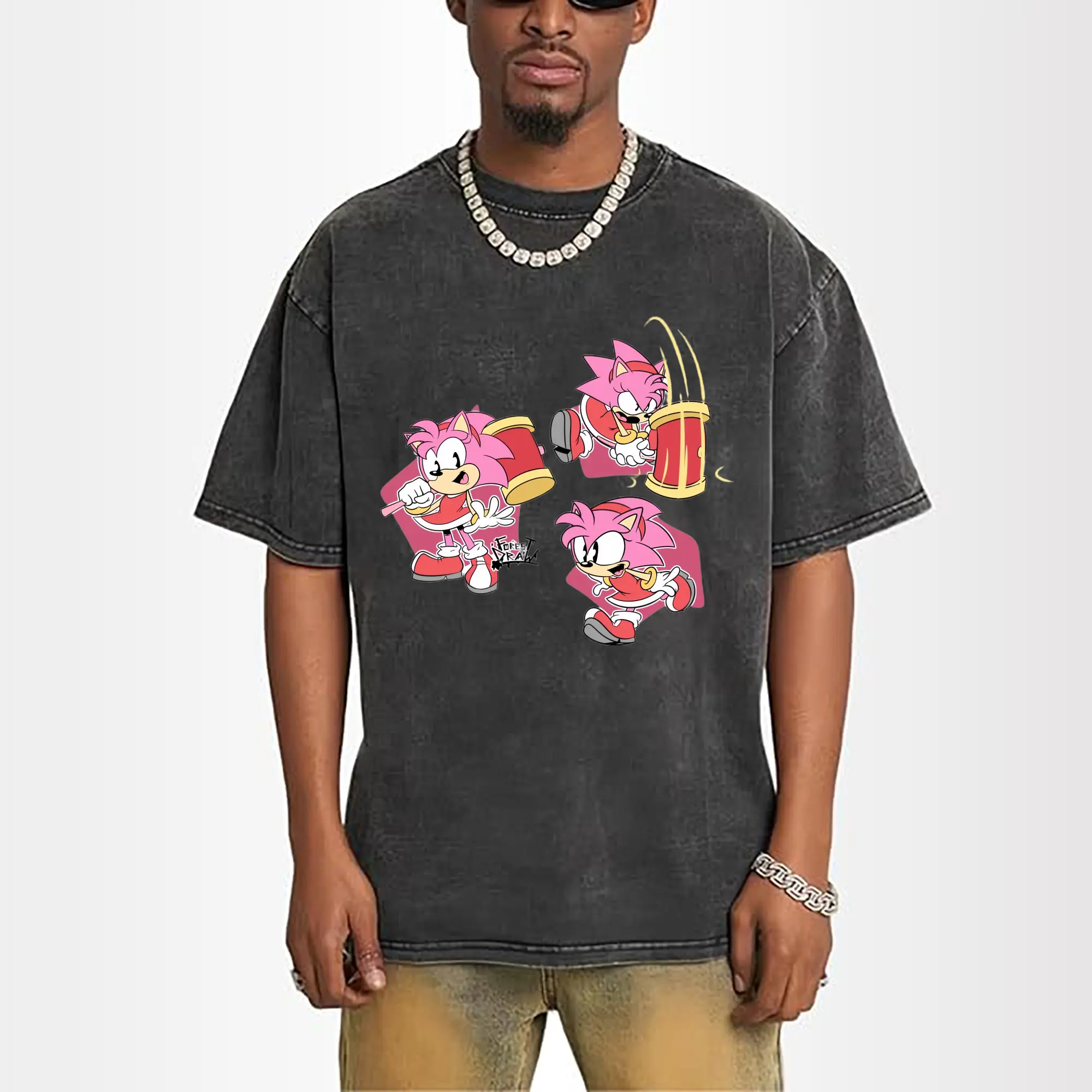 men&#039;s Amy Rose collage shirt