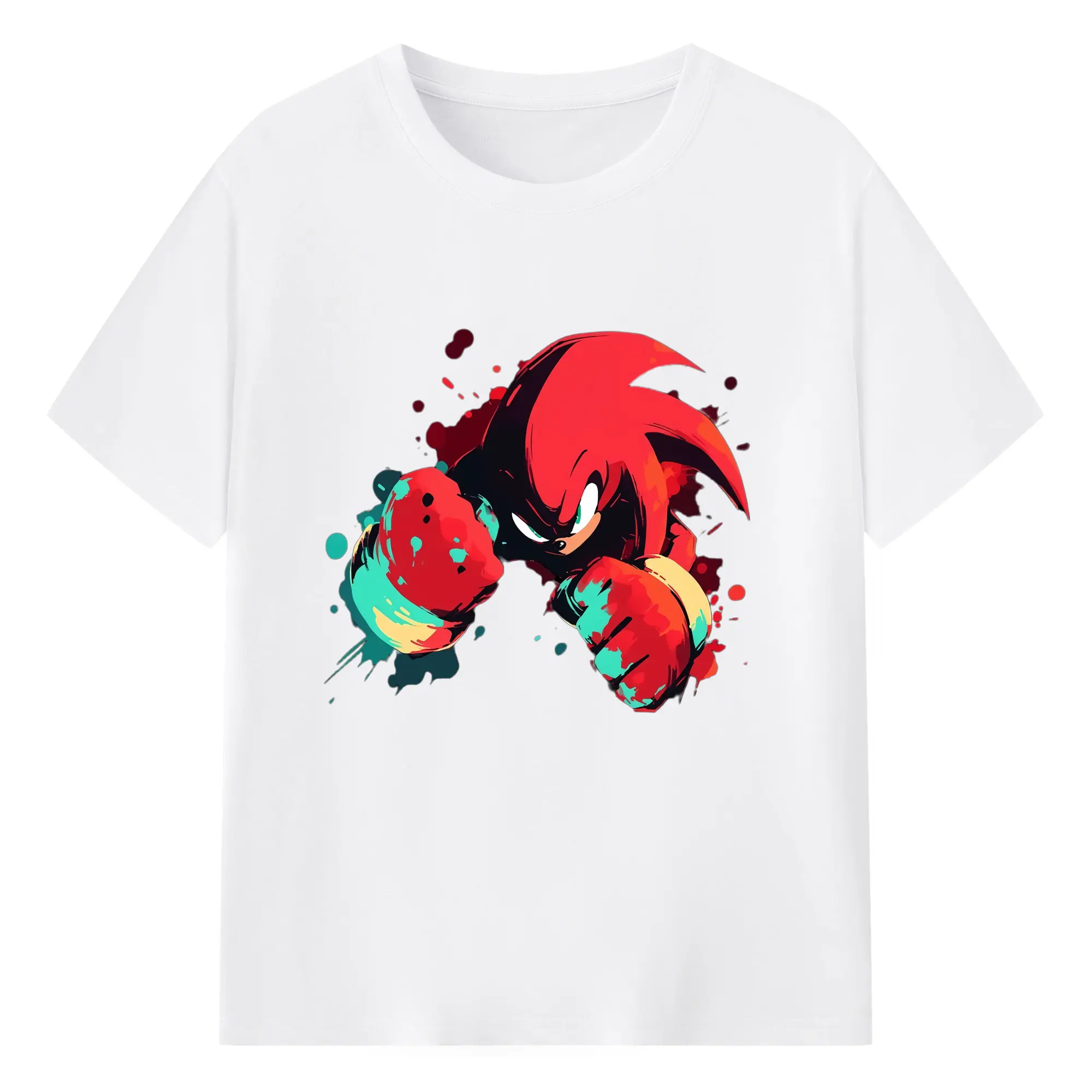 Men&#039;s Knuckles printrd shirt - 180g Cotton T-Shirt With Front Heat Transfer Print – Soft, Lightweight, Fitted Design – Comfortable Casual Wear For Sports & Everyday Use