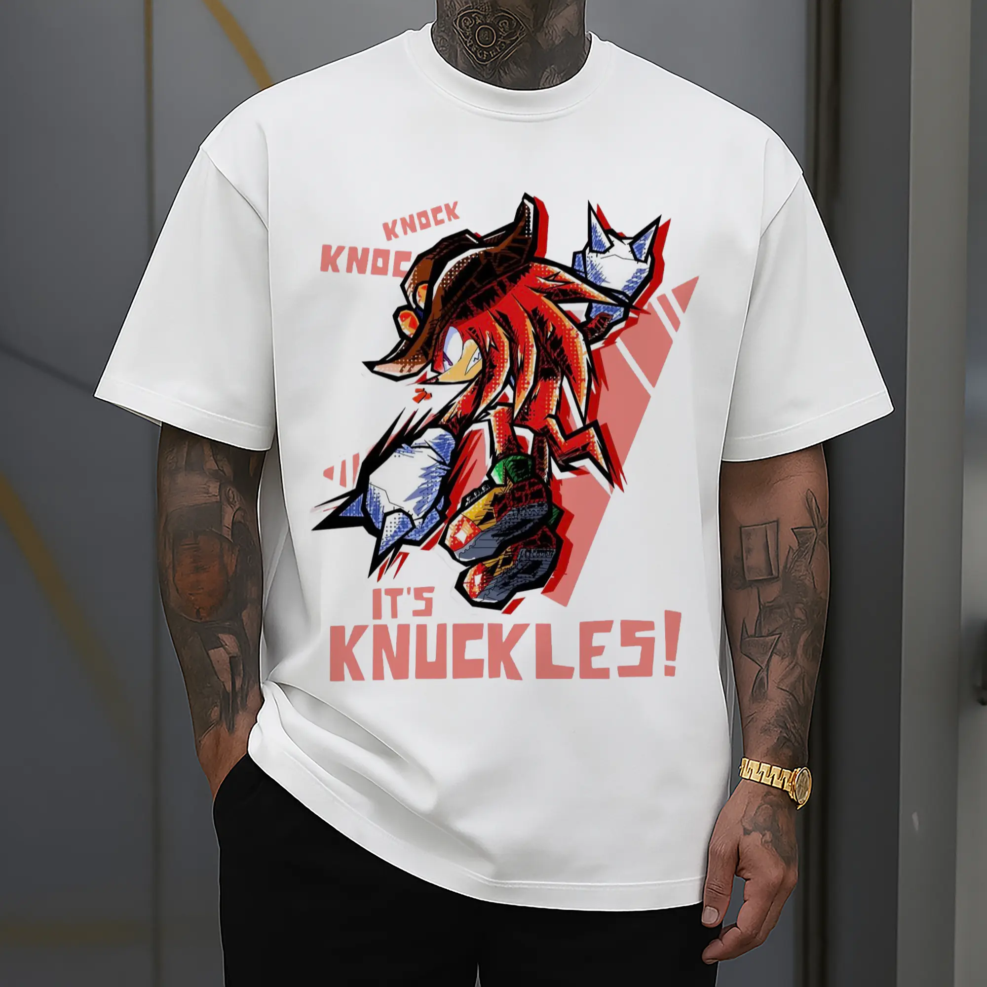 Knuckles collage tee