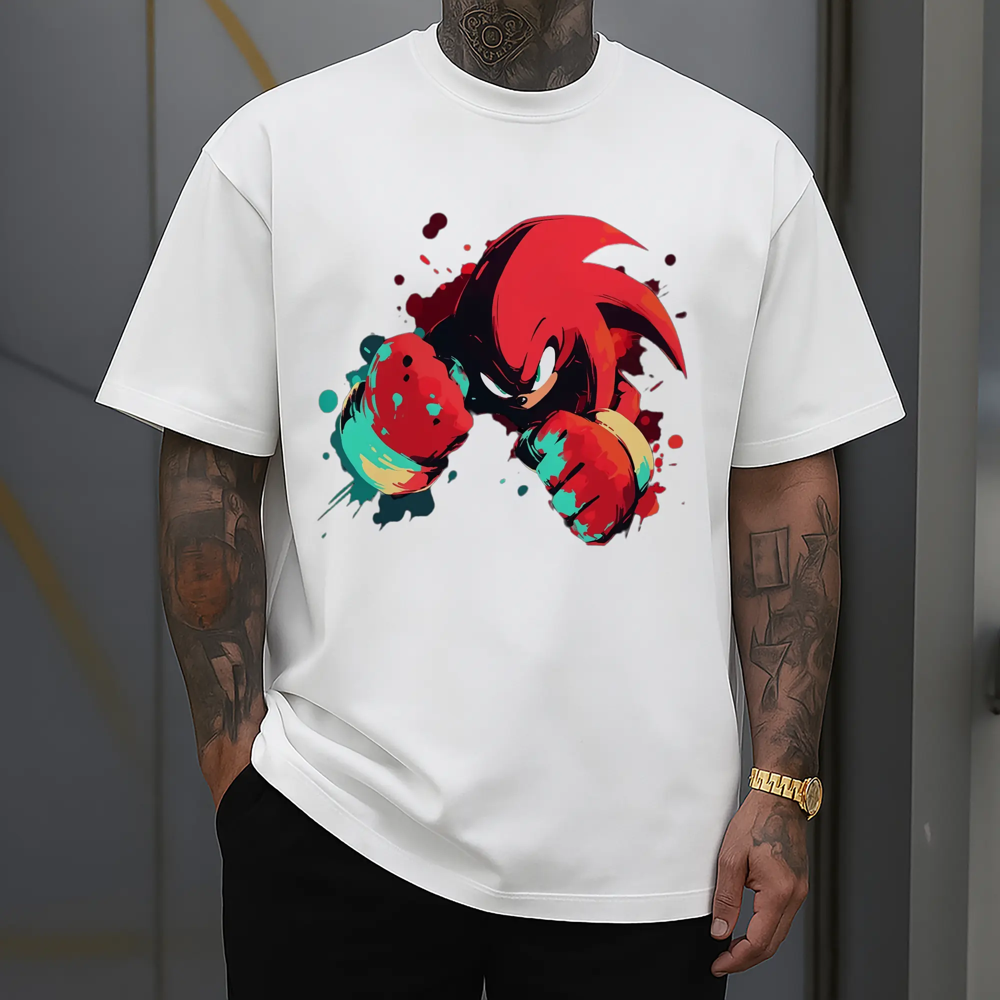 men&#039;s Knuckles printrd shirt