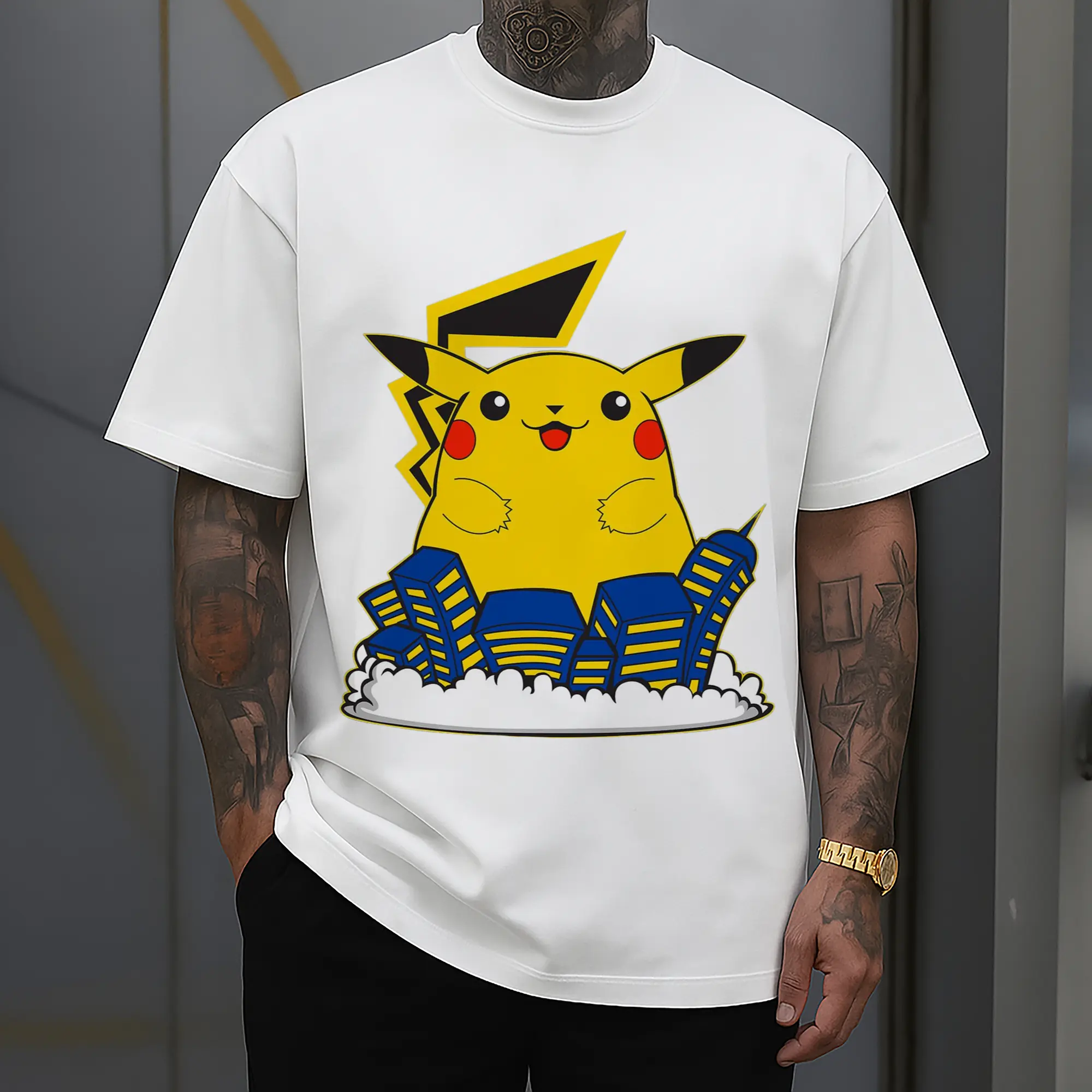 mens huge pikachu shirt